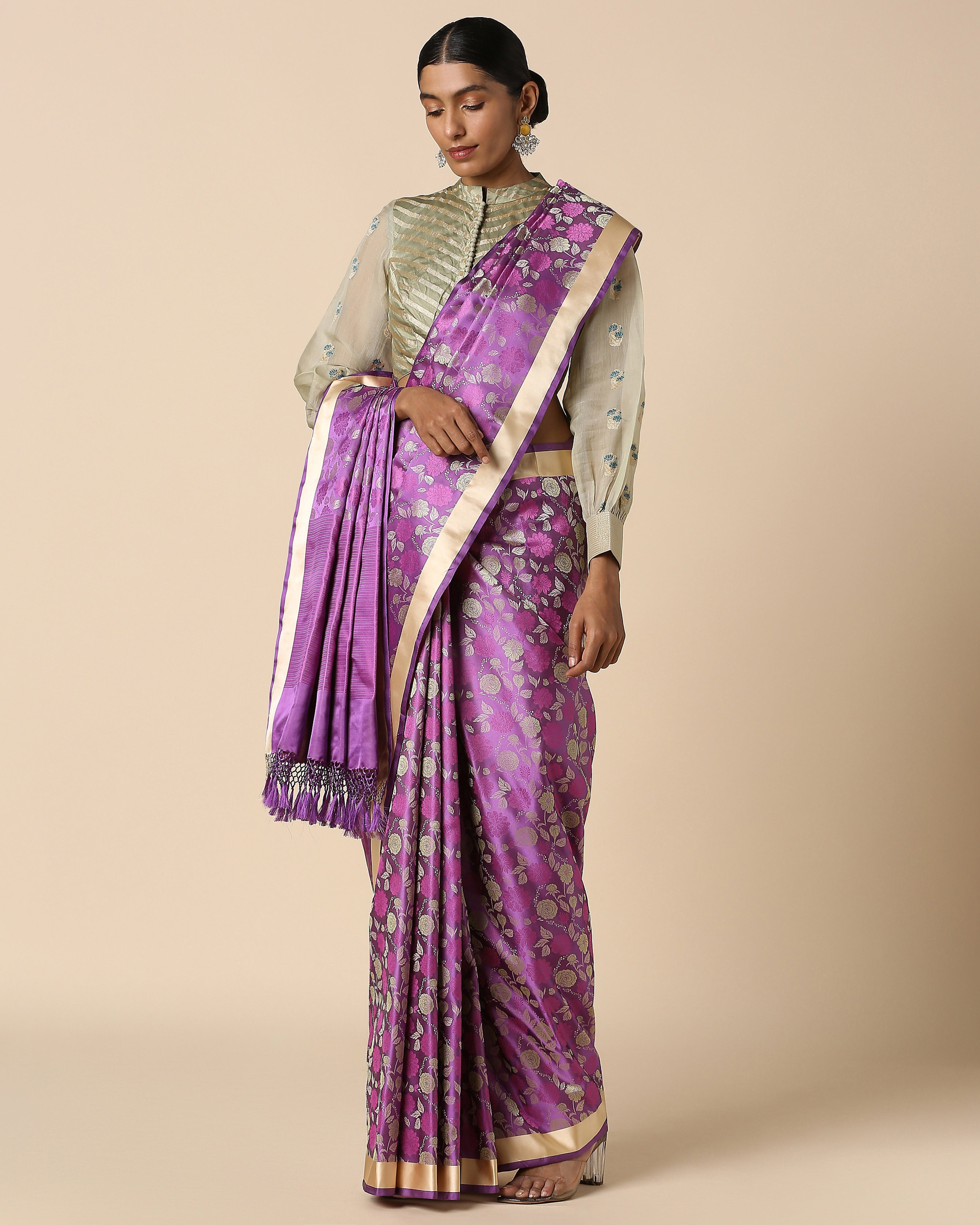 Shaily Banarasi Tanchoi Silk Saree