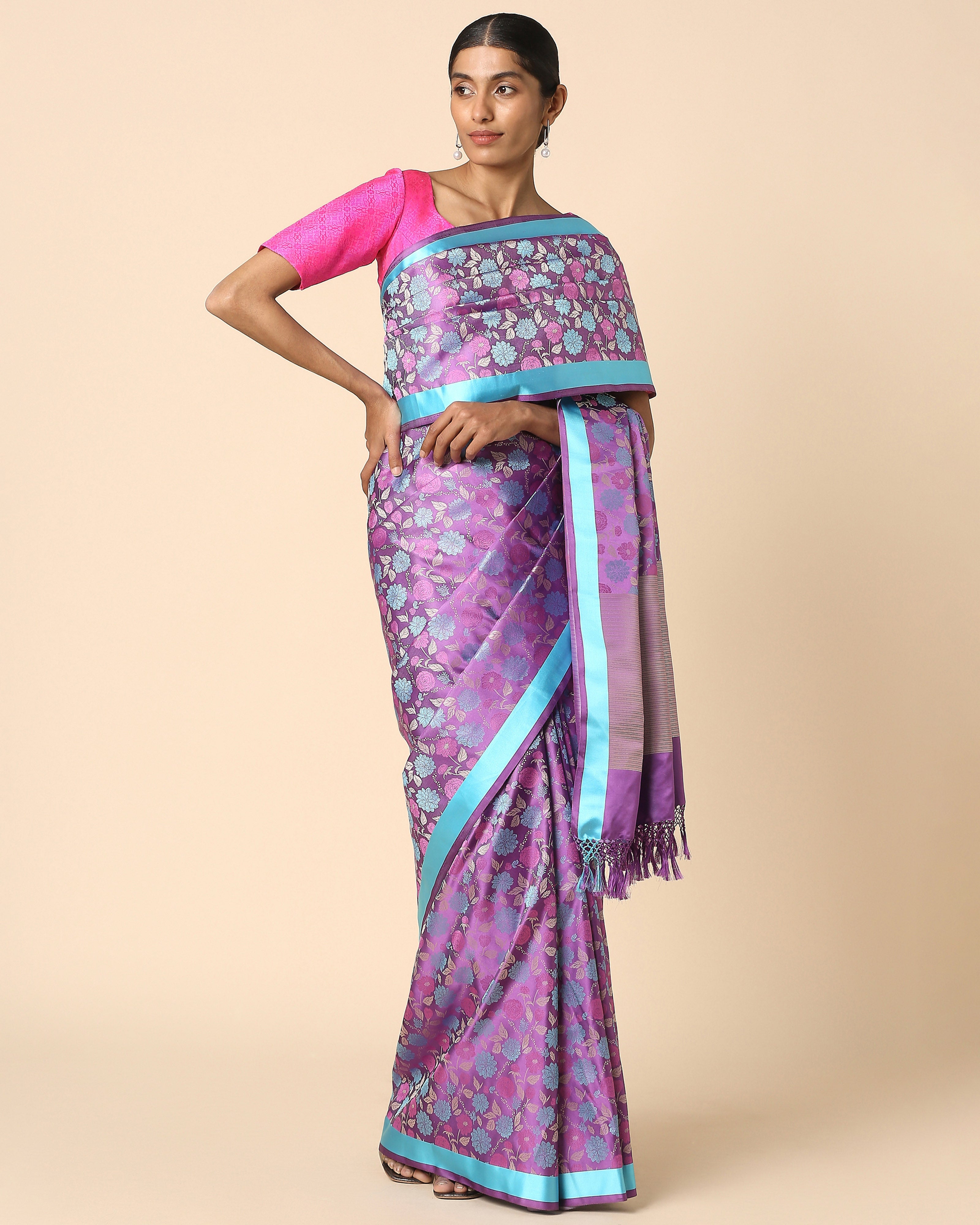 Shaily Banarasi Tanchoi Silk Saree