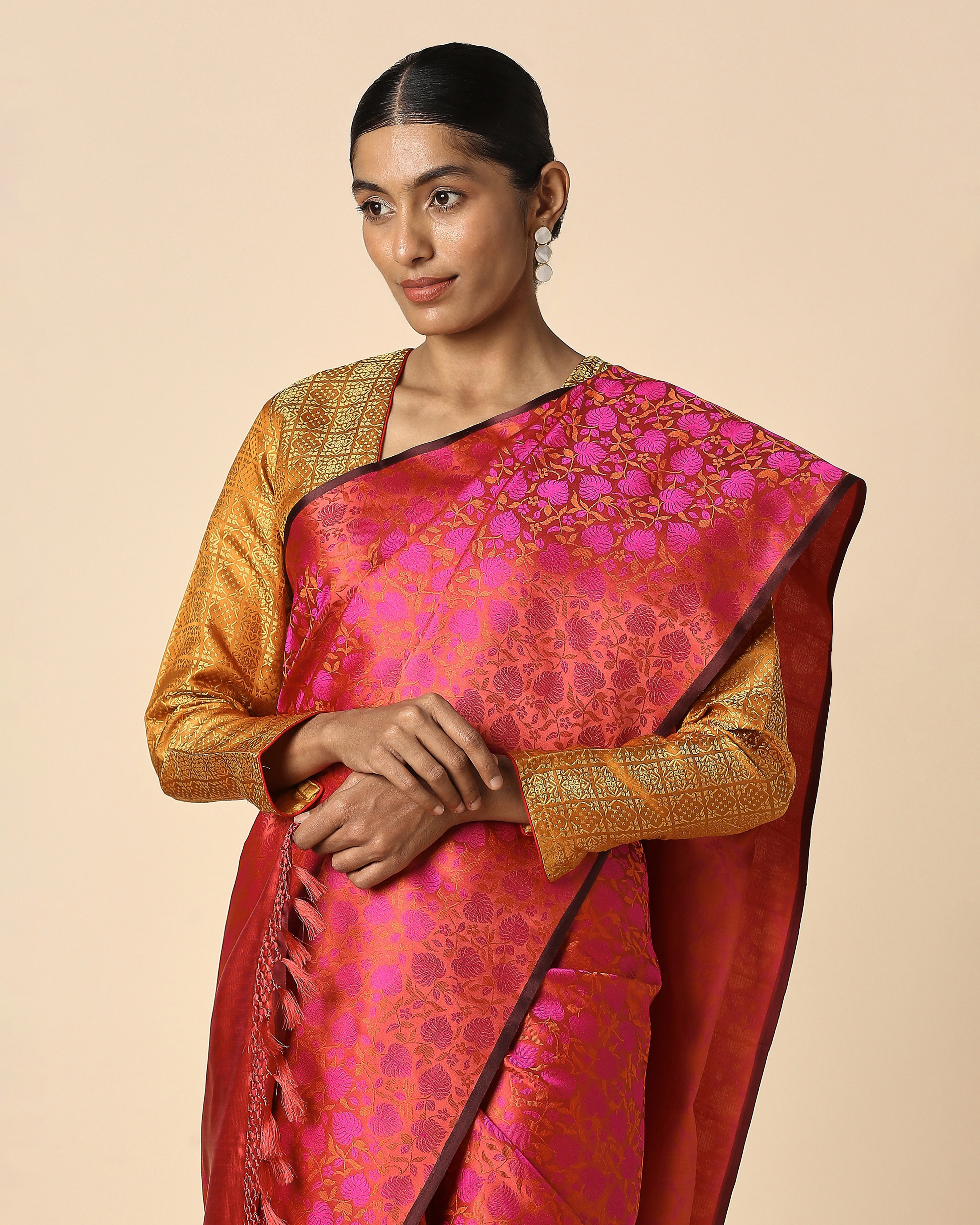 Martha Banarasi Tanchoi Silk Saree