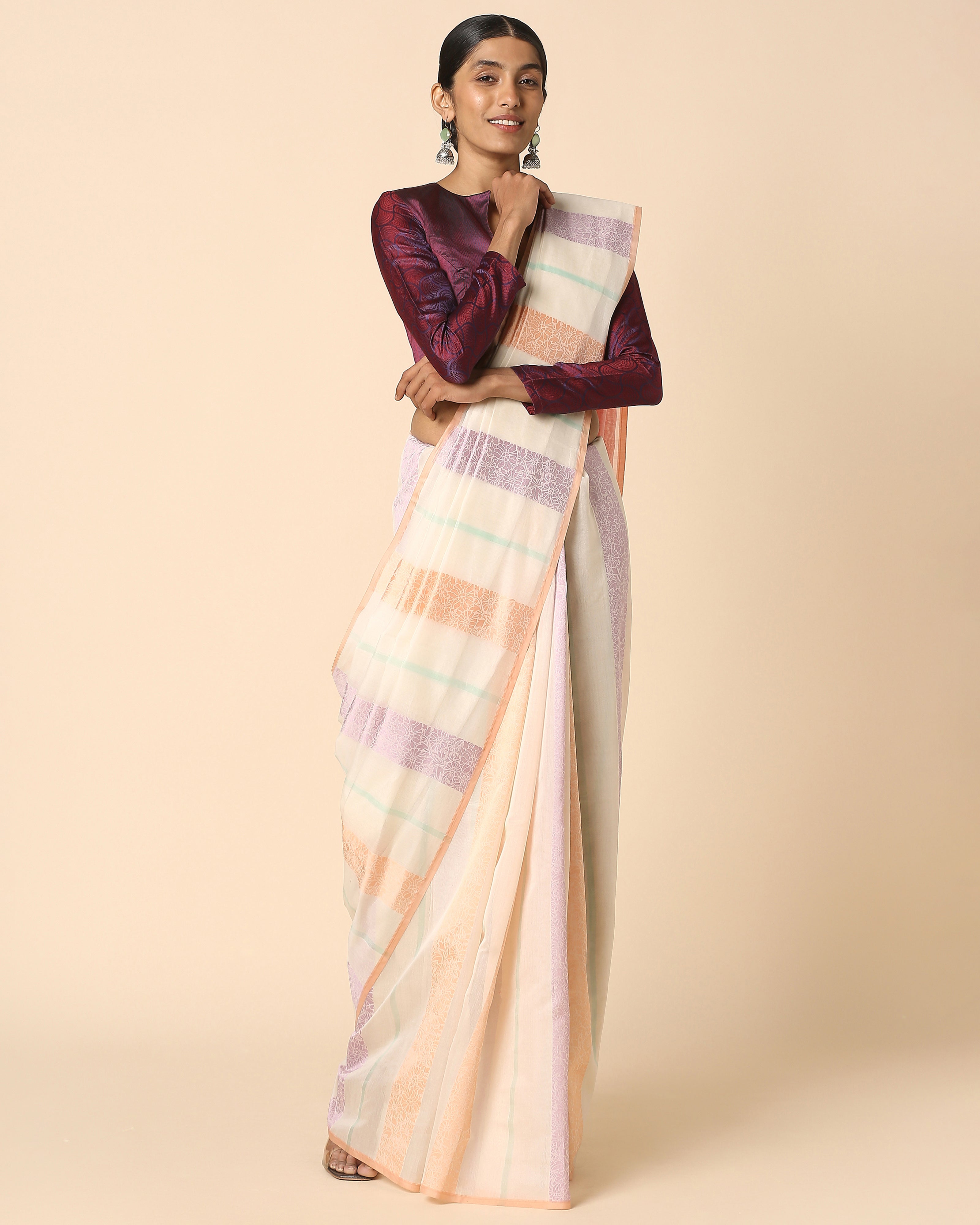 Manor Banarasi Fekwa Silk Cotton Saree