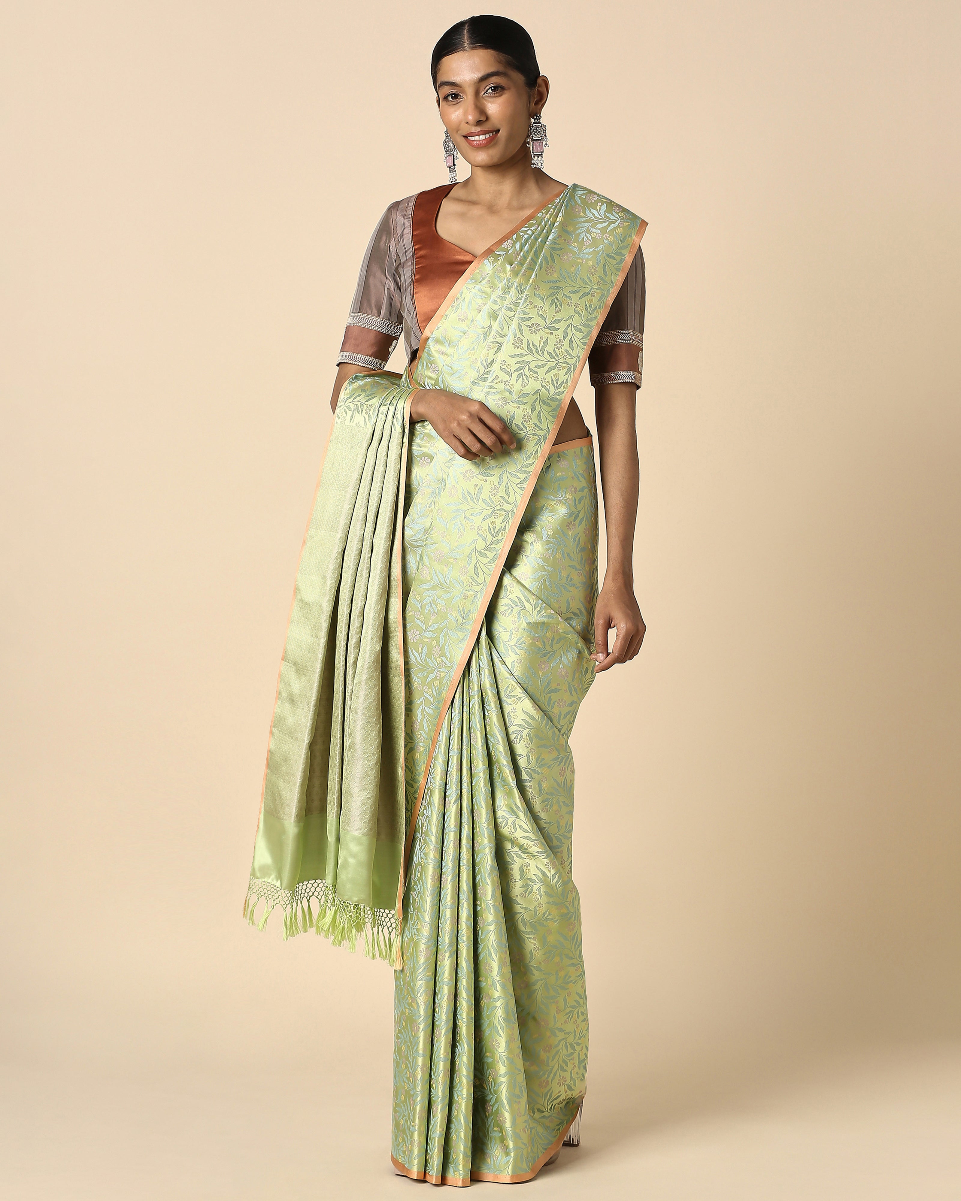 Aroh Banarasi Tanchoi Silk Saree