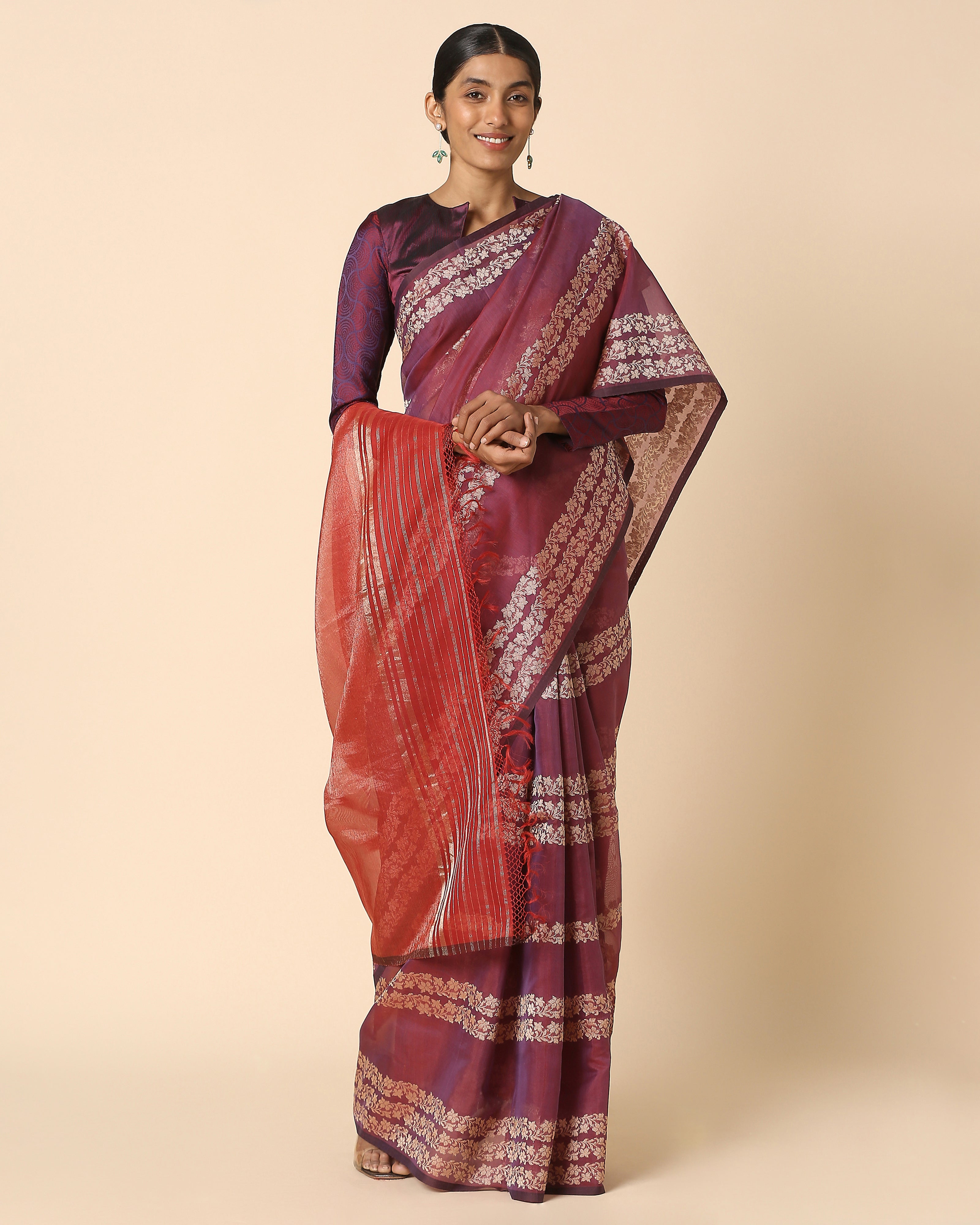 Oomna Banarasi Kadwa Silk Cotton Saree