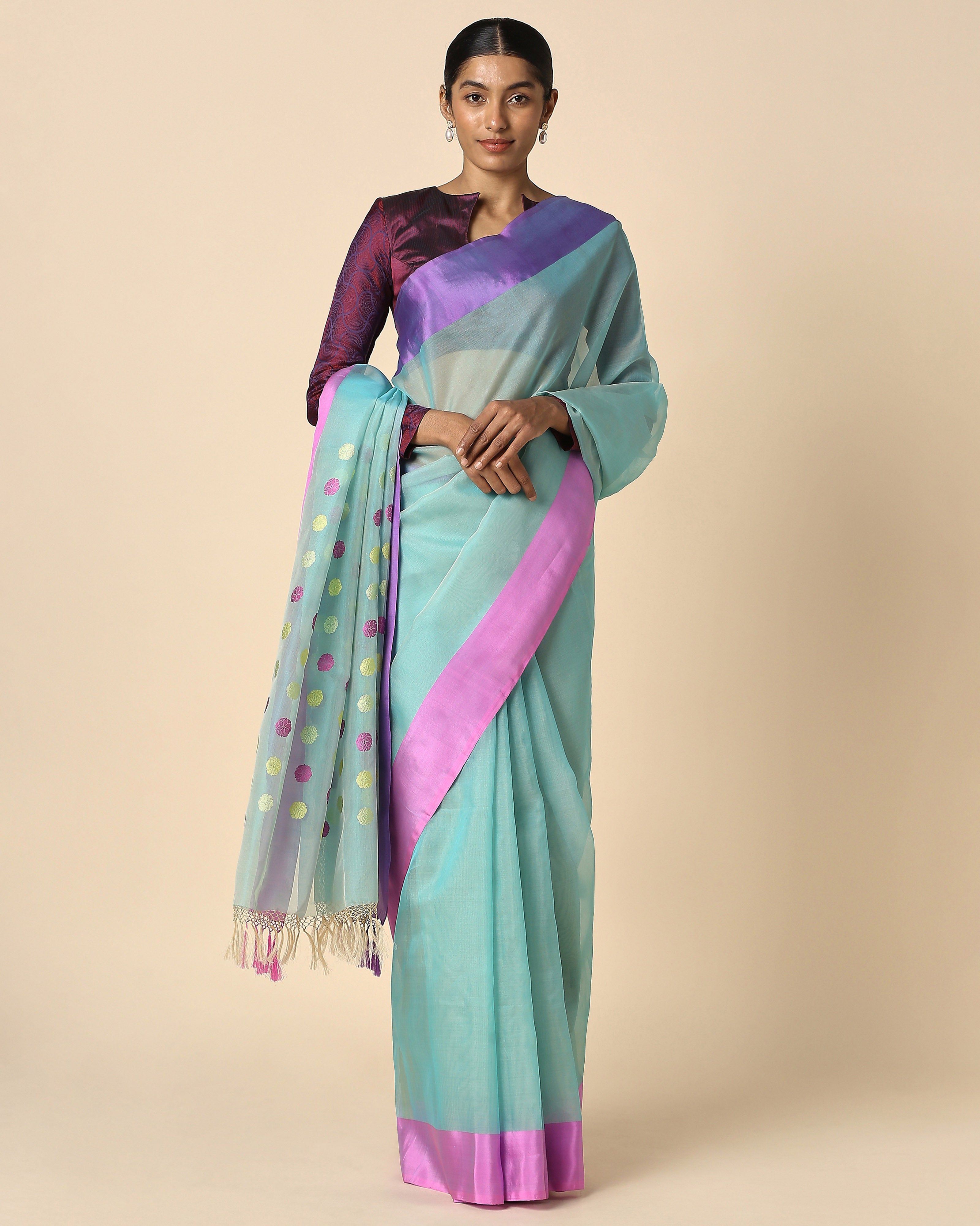 Rosemary Banarasi Kadwa Silk Saree