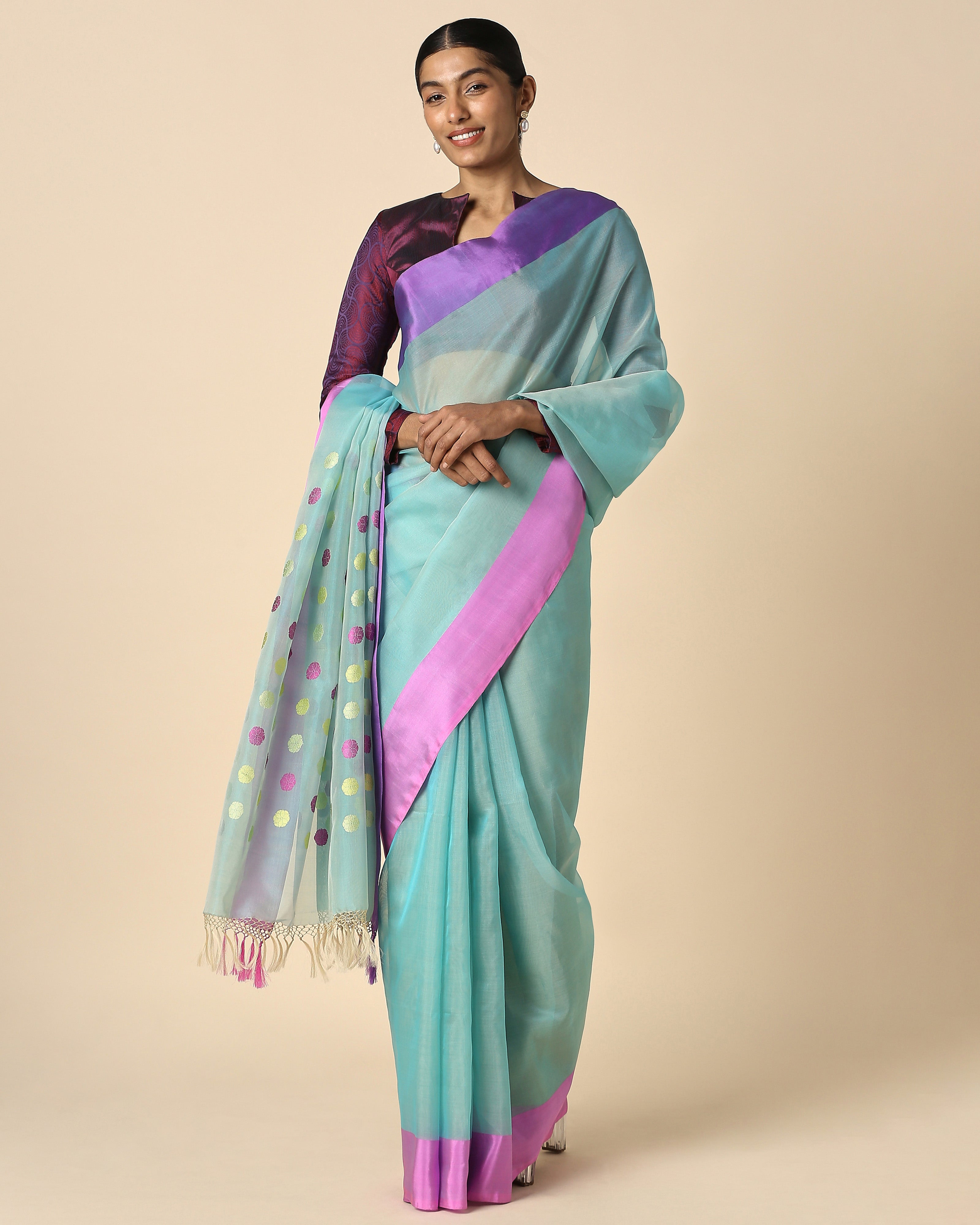 Rosemary Banarasi Kadwa Silk Saree
