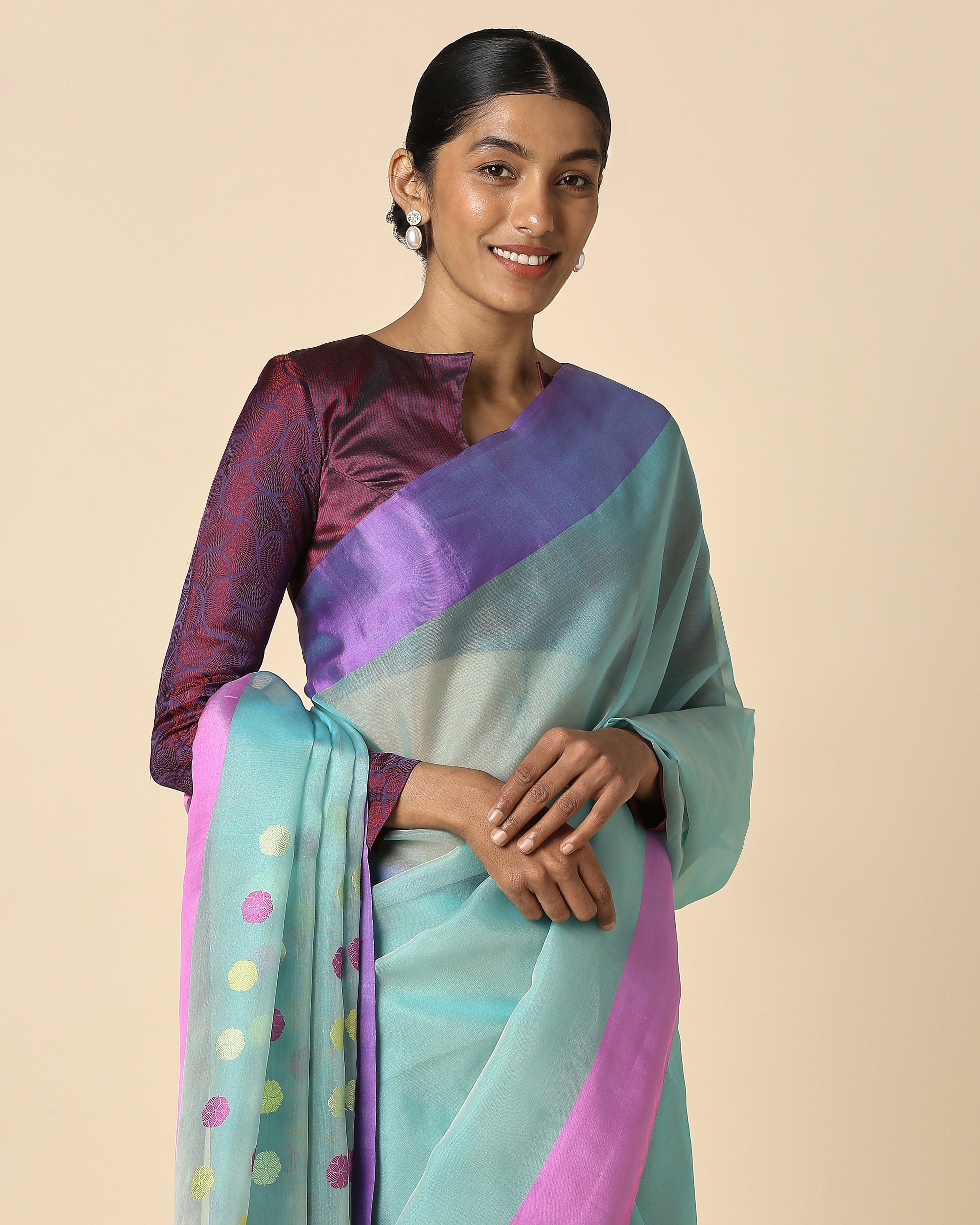 Rosemary Banarasi Kadwa Silk Saree