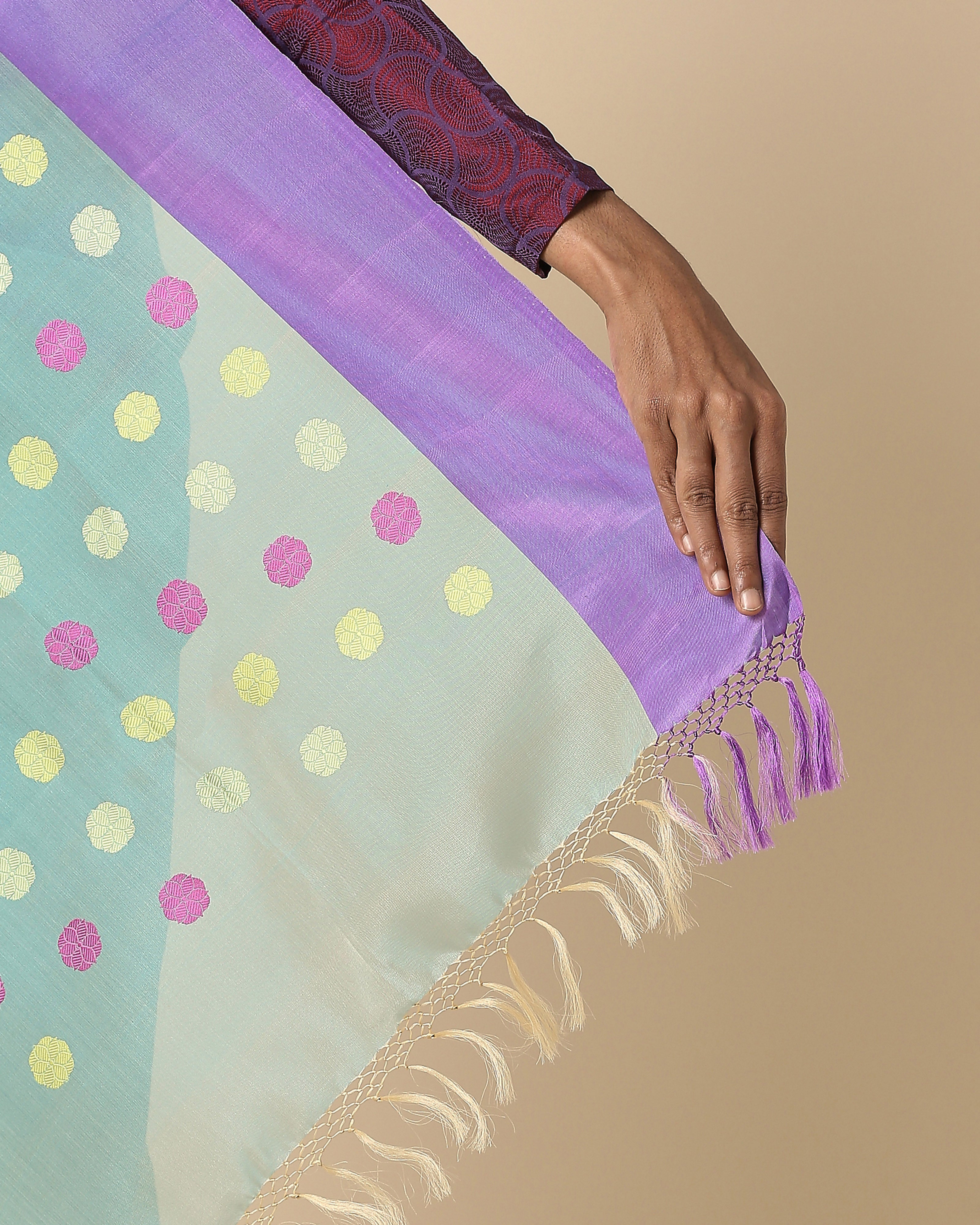 Rosemary Banarasi Kadwa Silk Saree