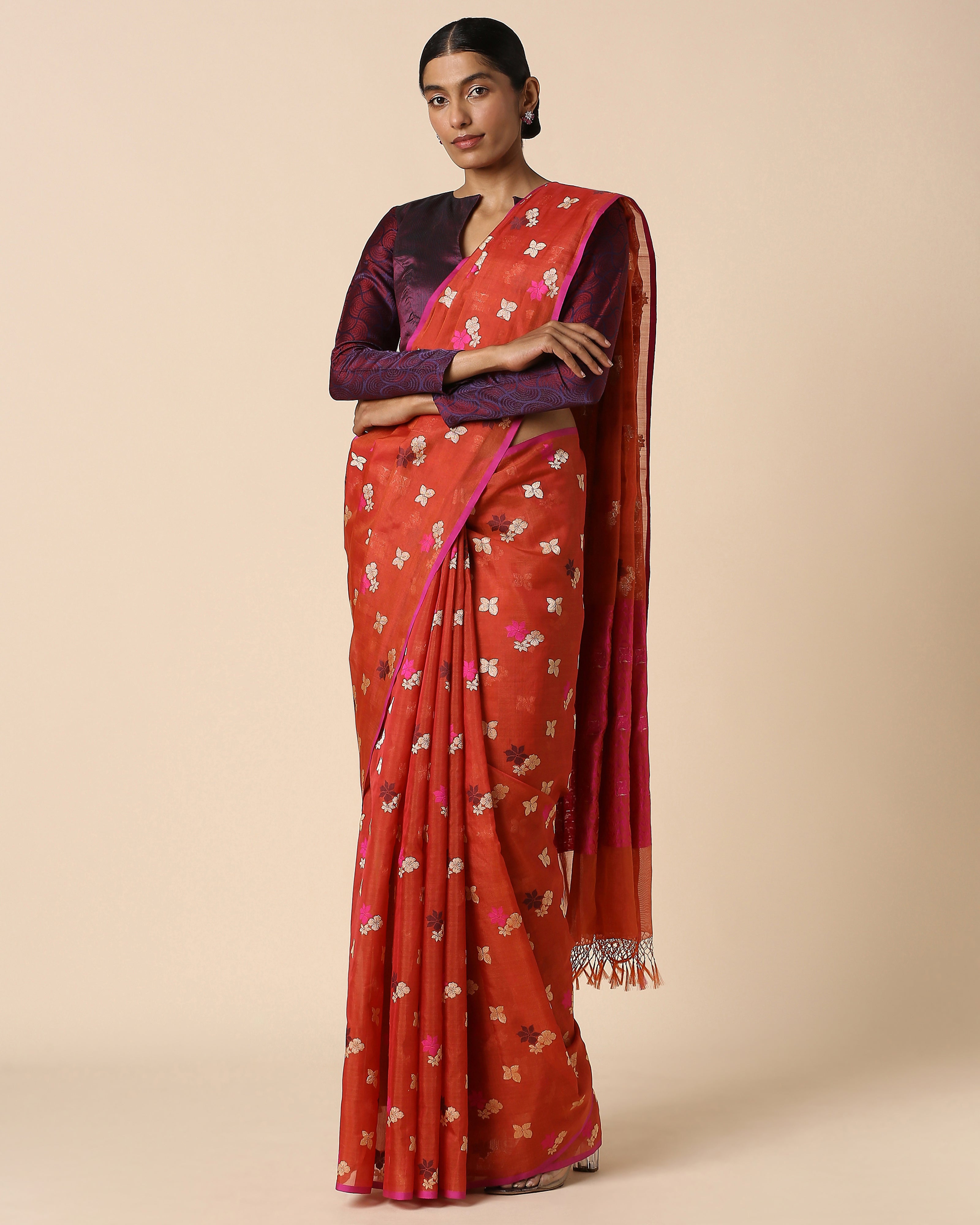 Naru Banarasi Kadwa Silk Cotton Saree