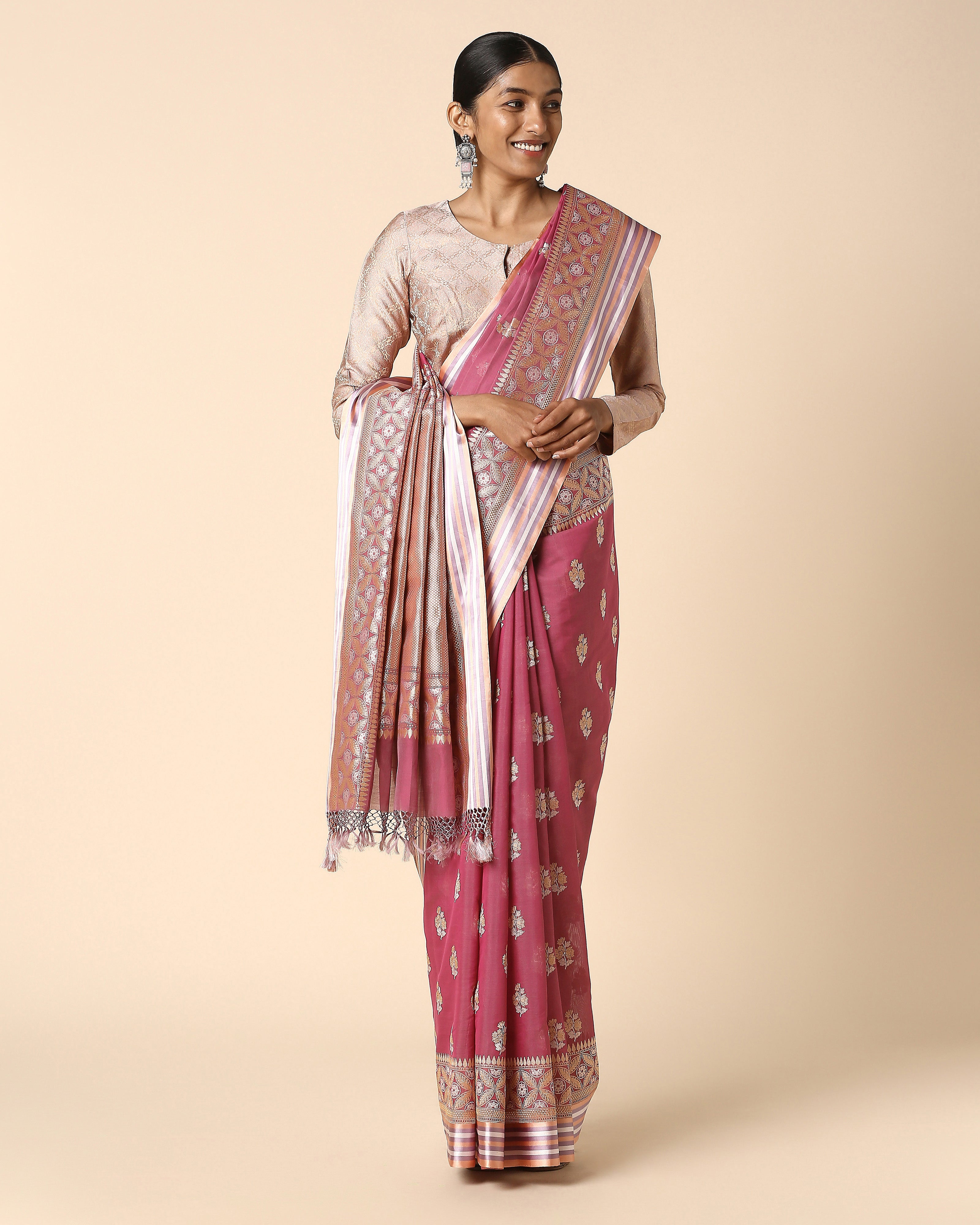 Tanzi Banarasi Kadwa Silk Cotton Saree
