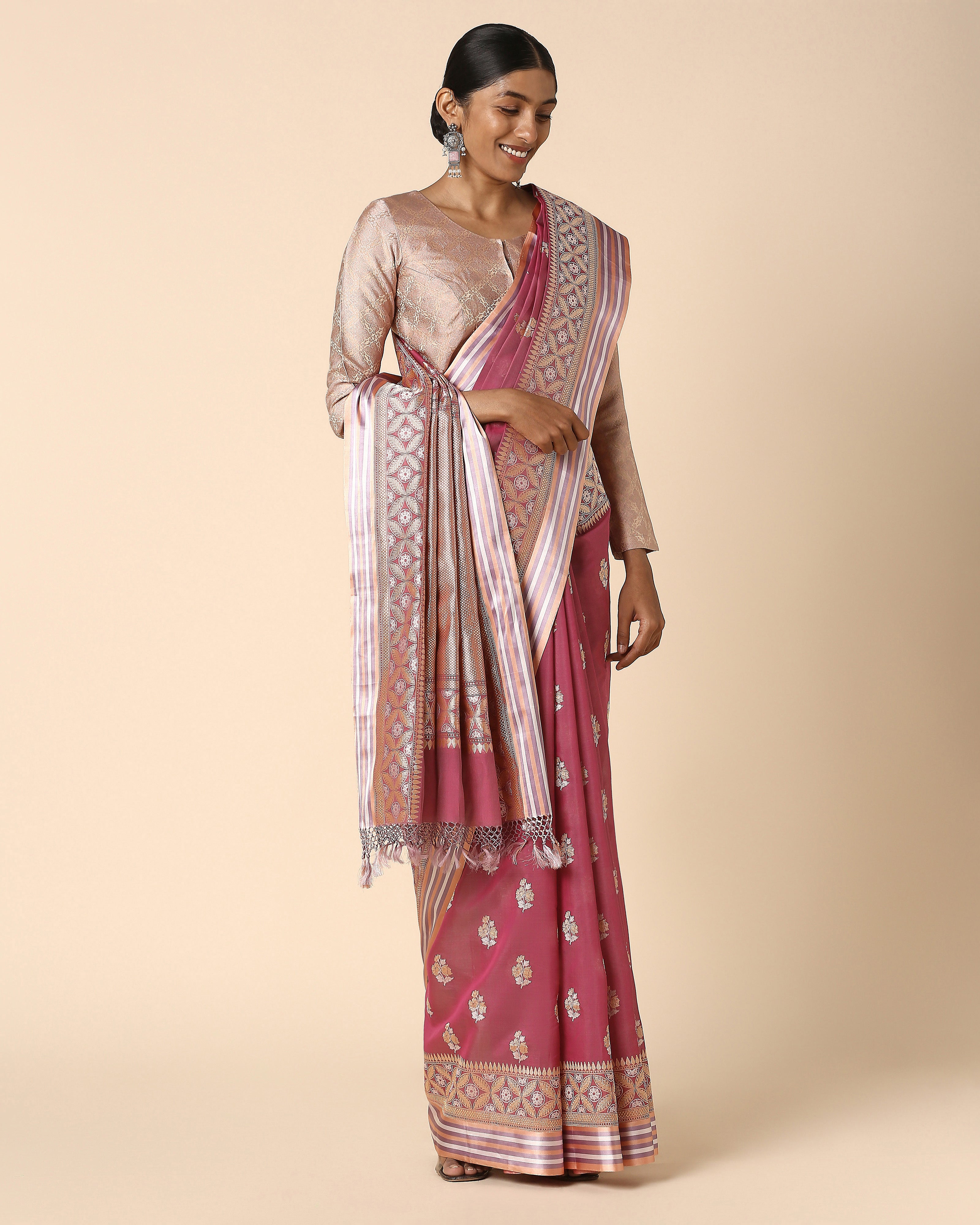 Tanzi Banarasi Kadwa Silk Cotton Saree