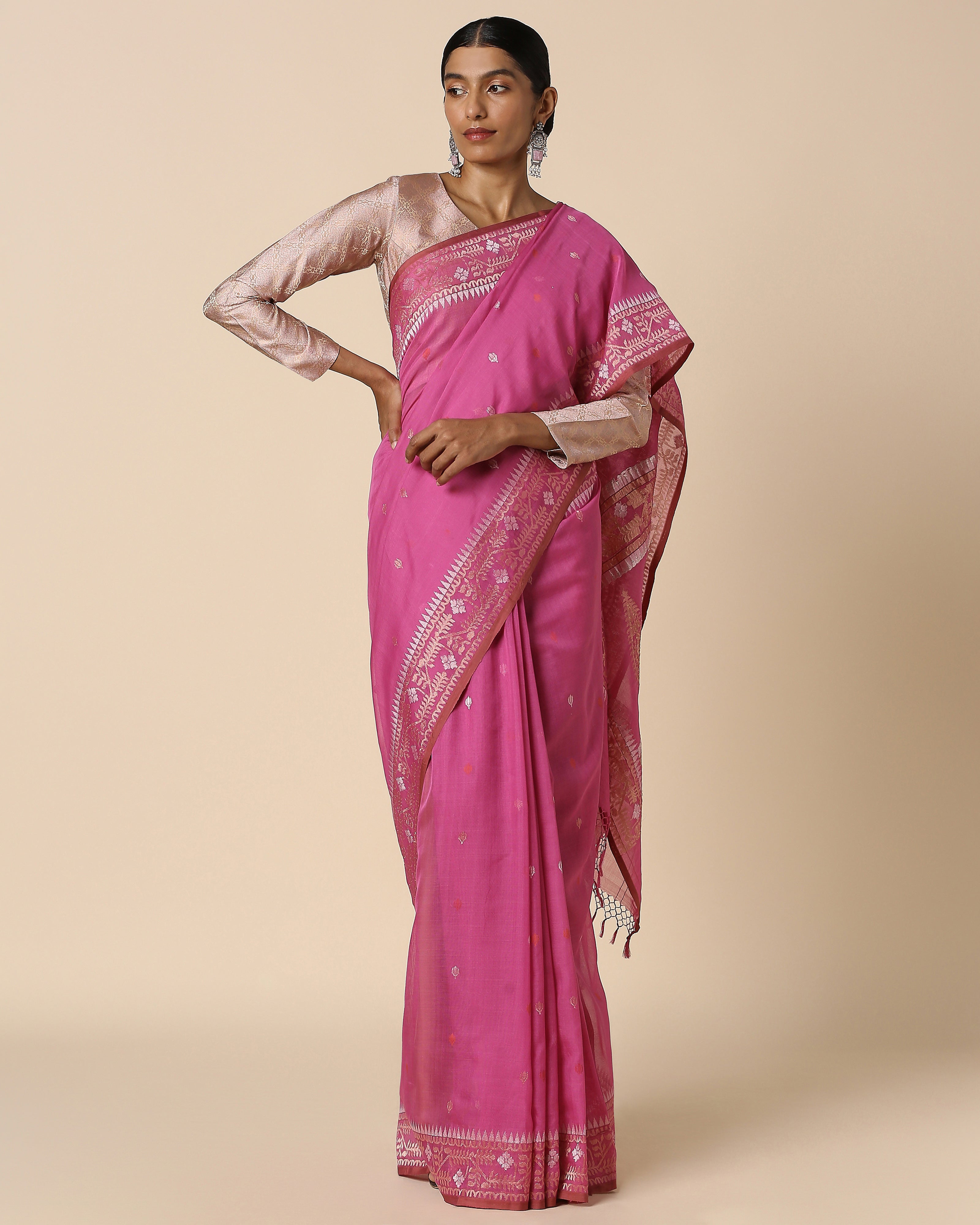 Shreenika Banarasi Kadwa Cotton Saree