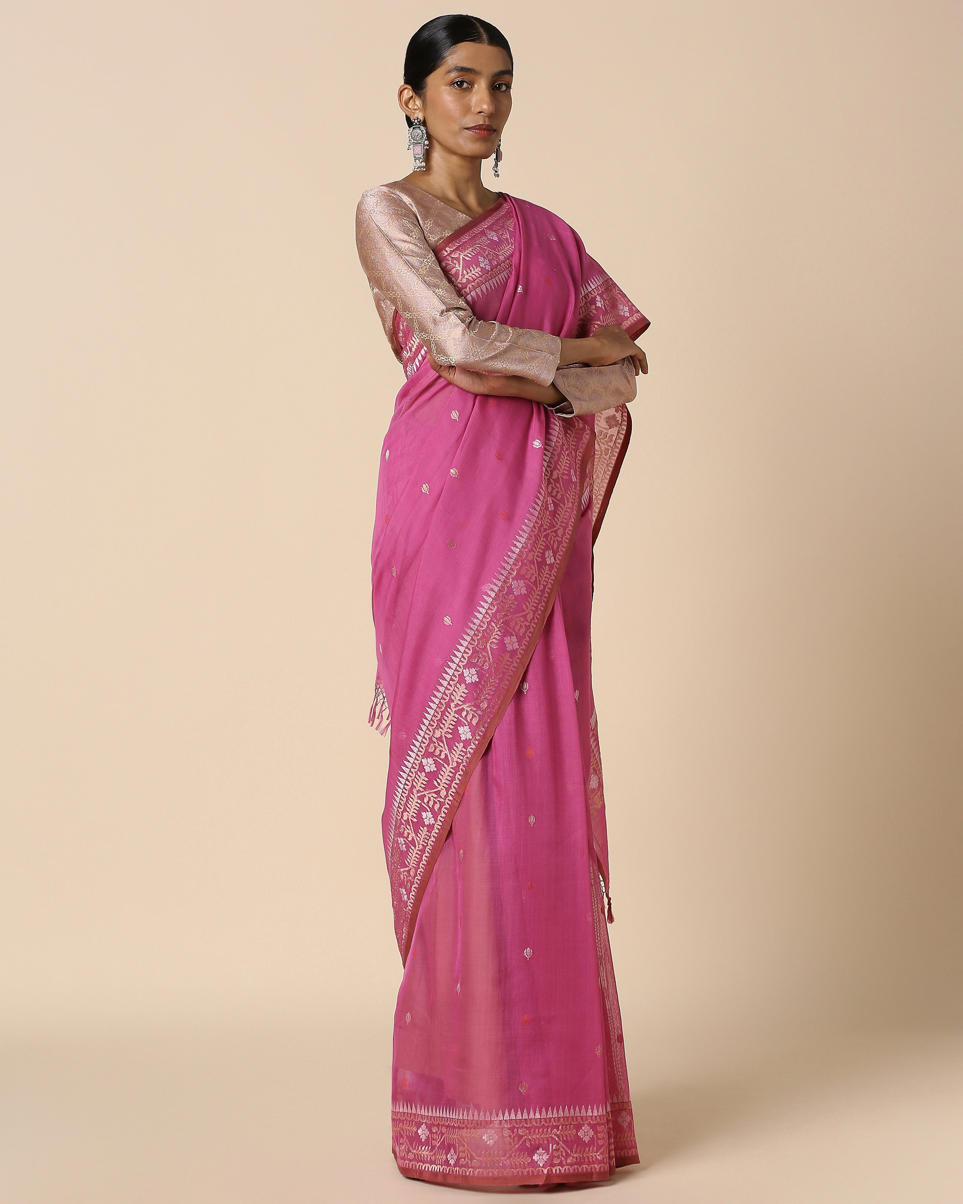 Shreenika Banarasi Kadwa Cotton Saree