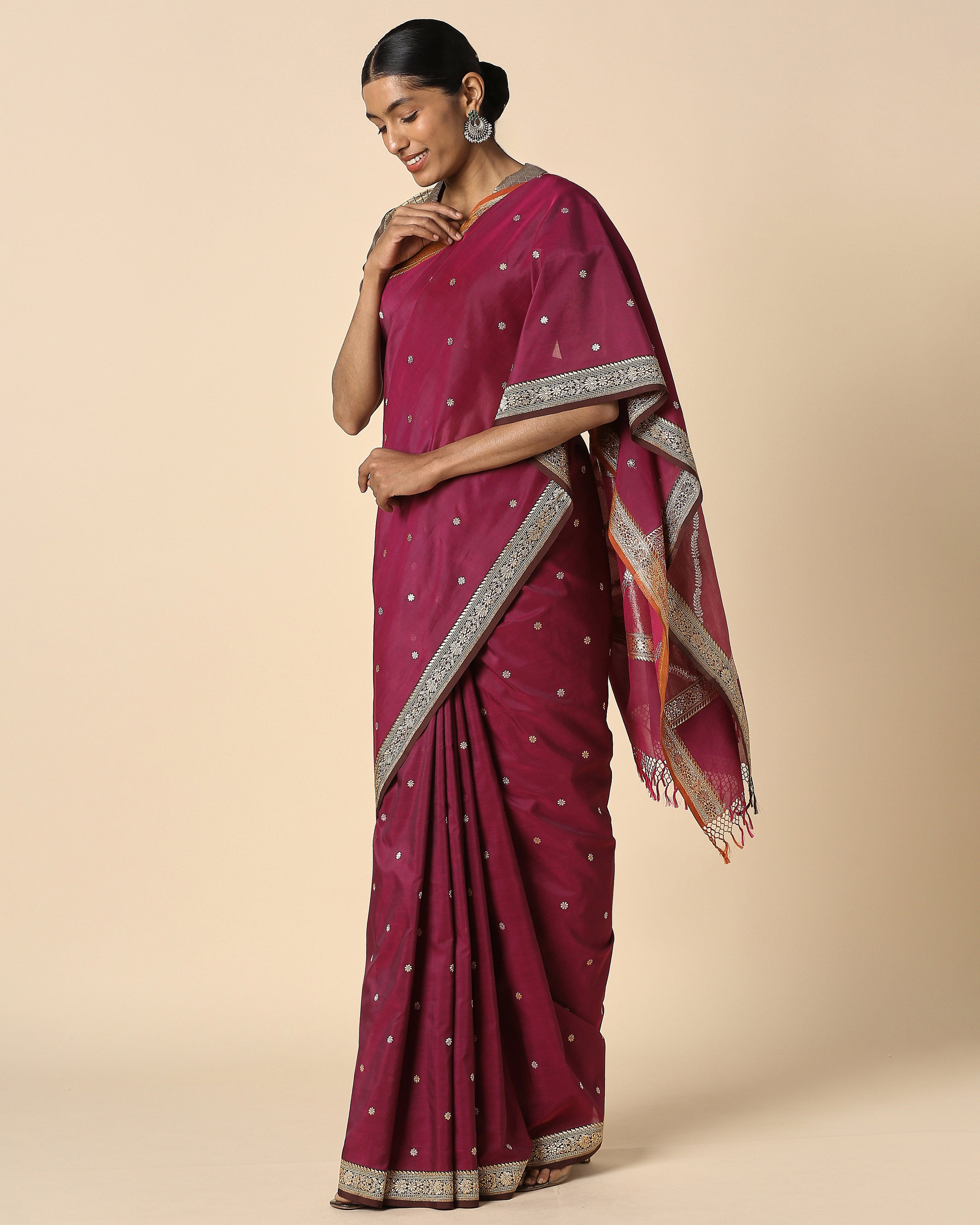 Acala Banarasi Kadwa Cotton Saree