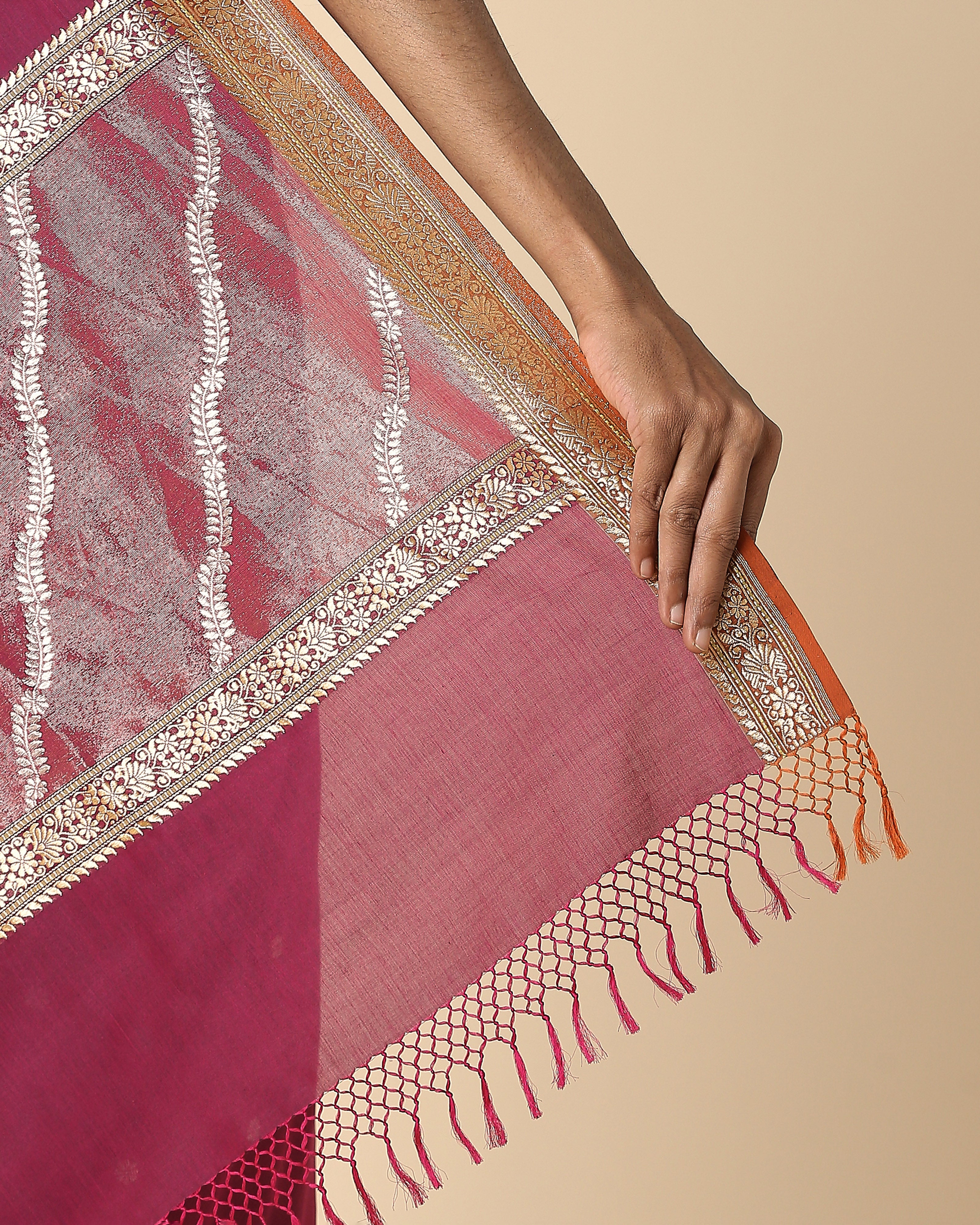 Acala Banarasi Kadwa Cotton Saree