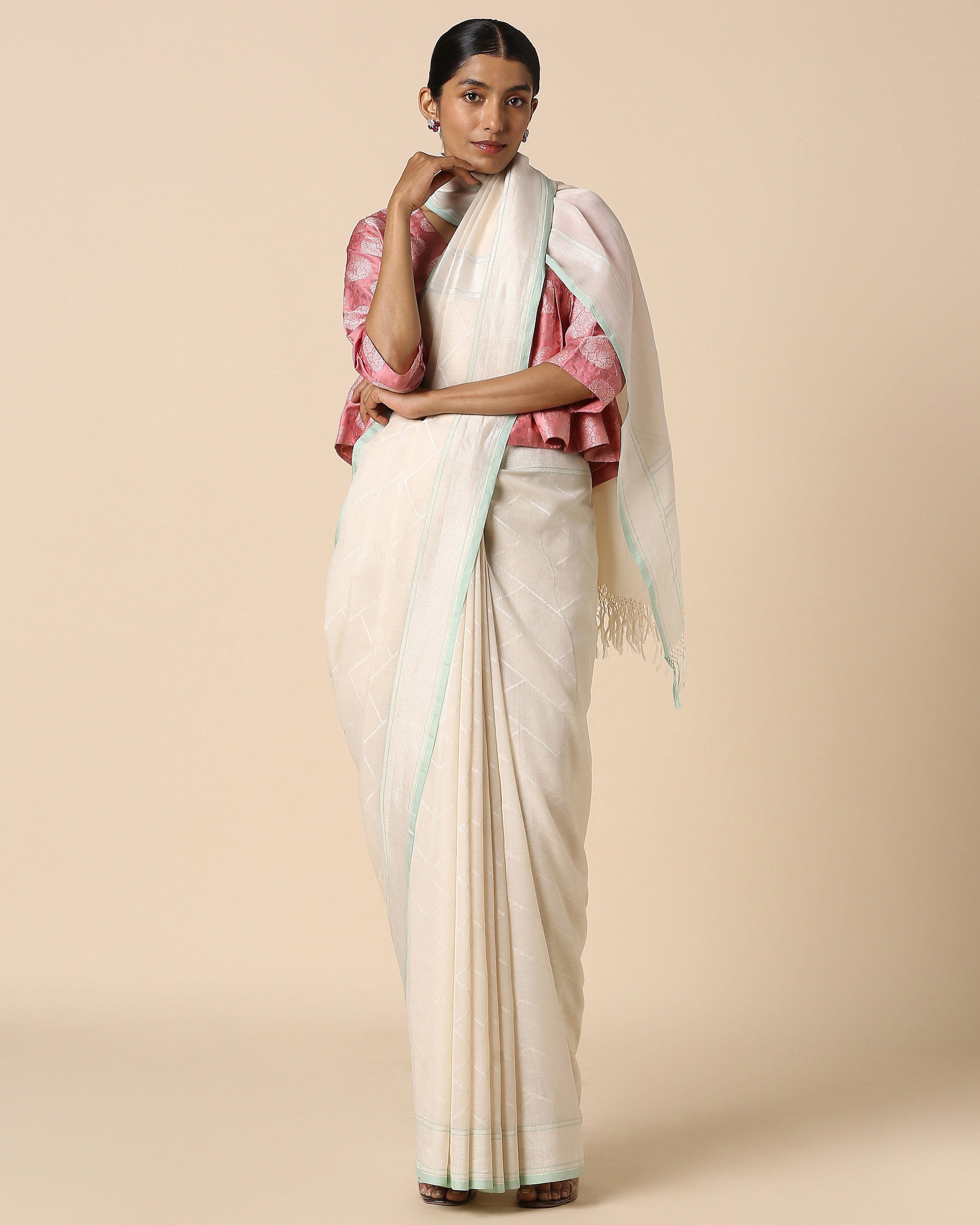 Nuvia Banarasi Jamdani Cotton Saree