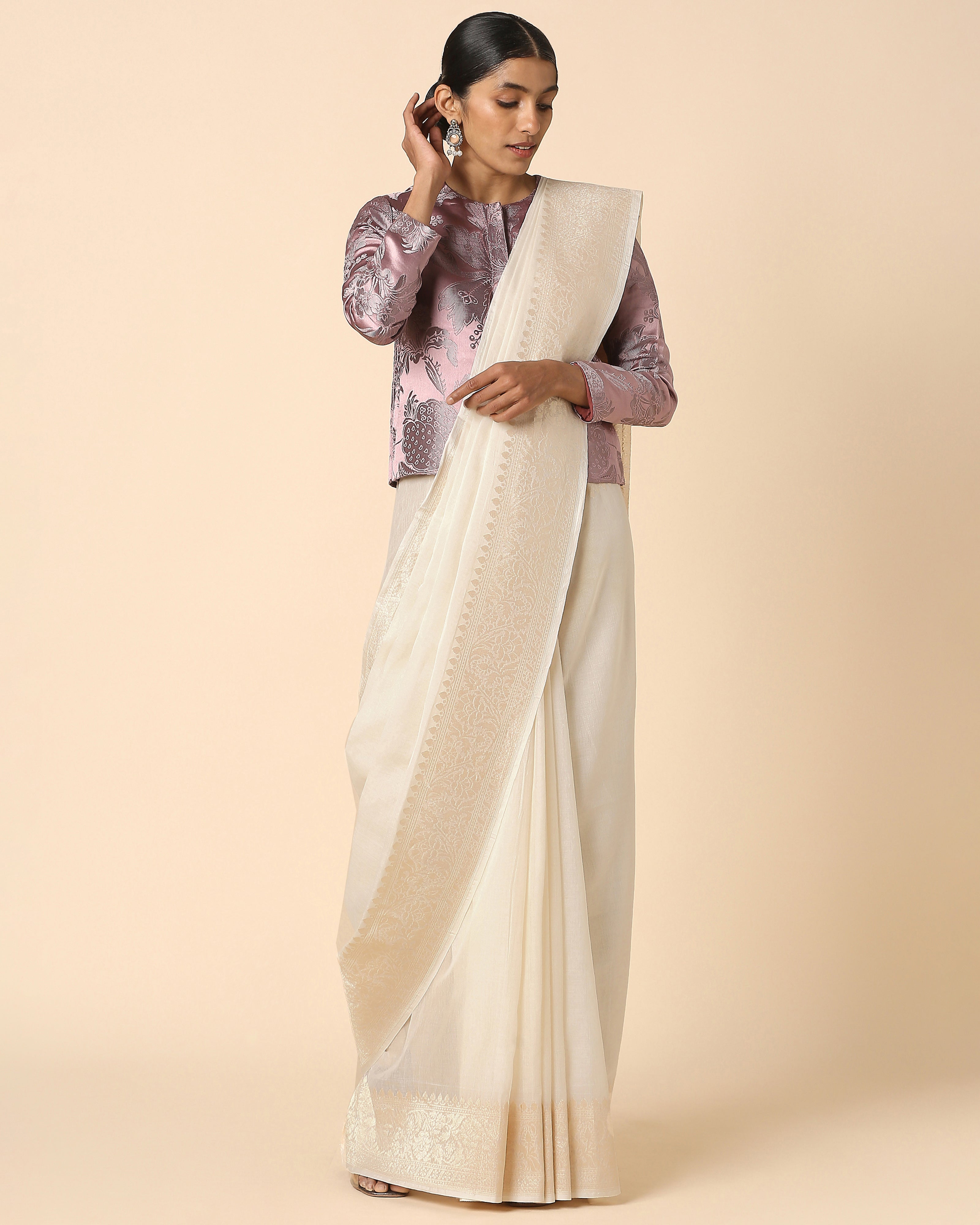 Rosa Banarasi Kadwa Cotton Saree