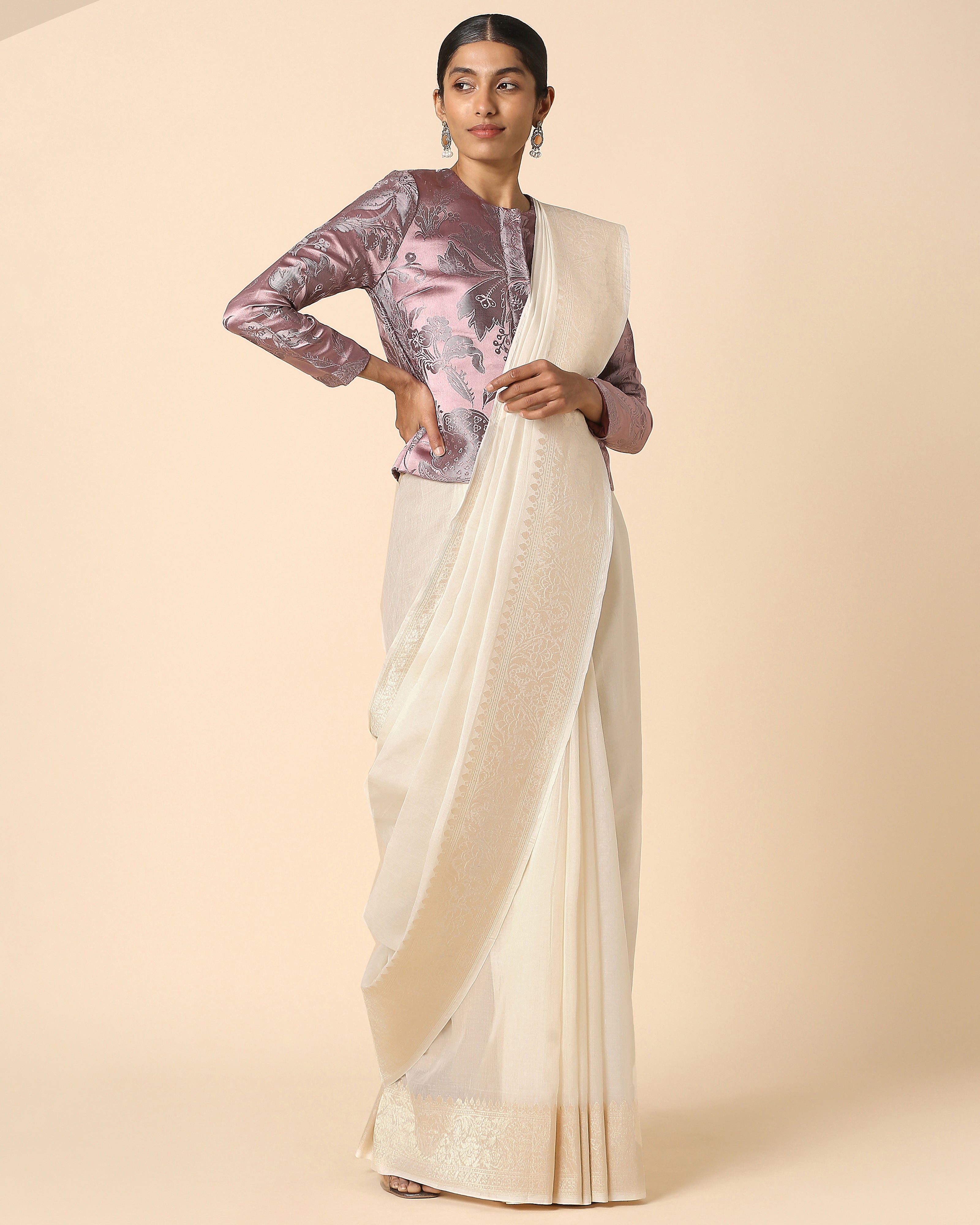 Rosa Banarasi Kadwa Cotton Saree