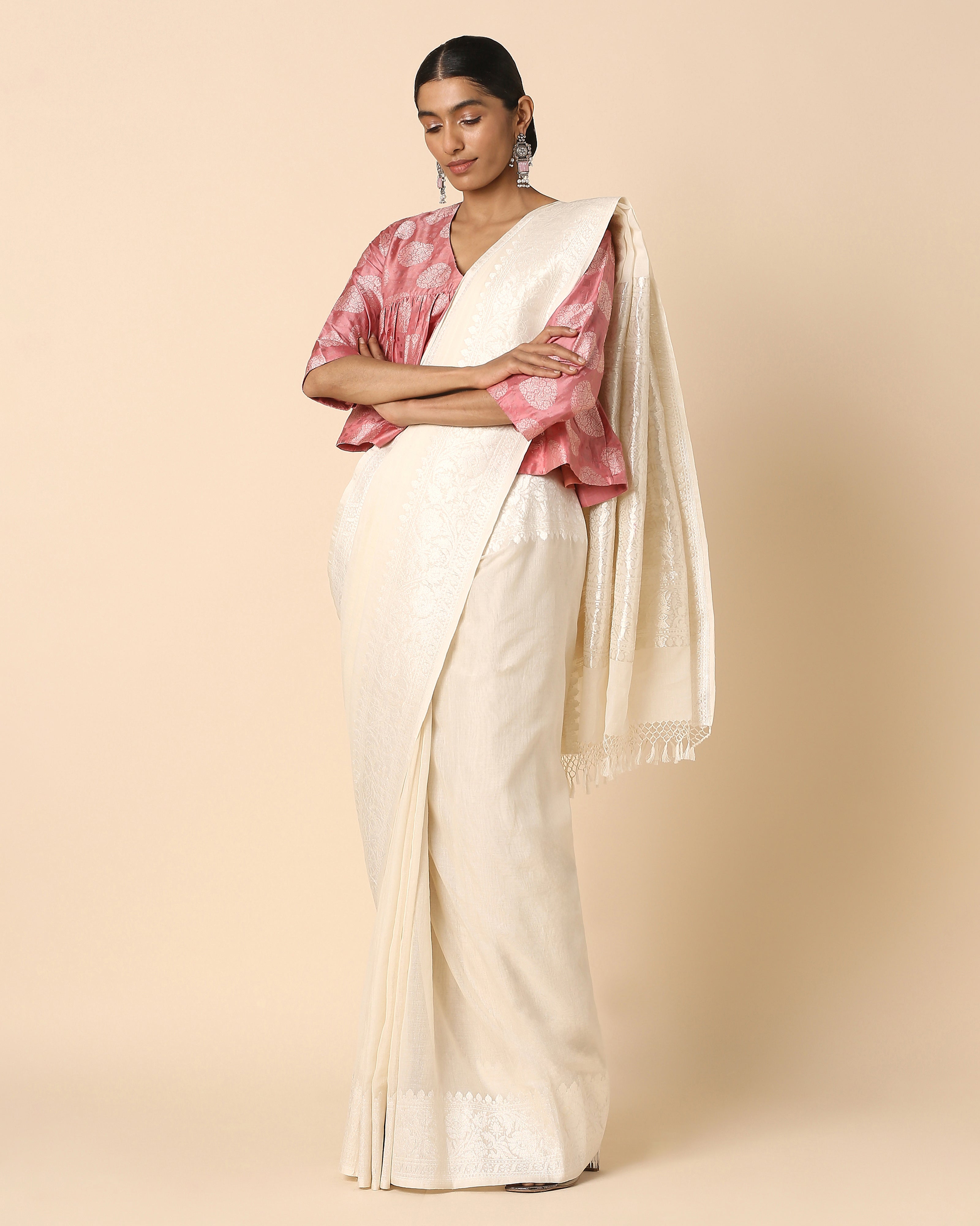 Rosa Banarasi Kadwa Cotton Saree