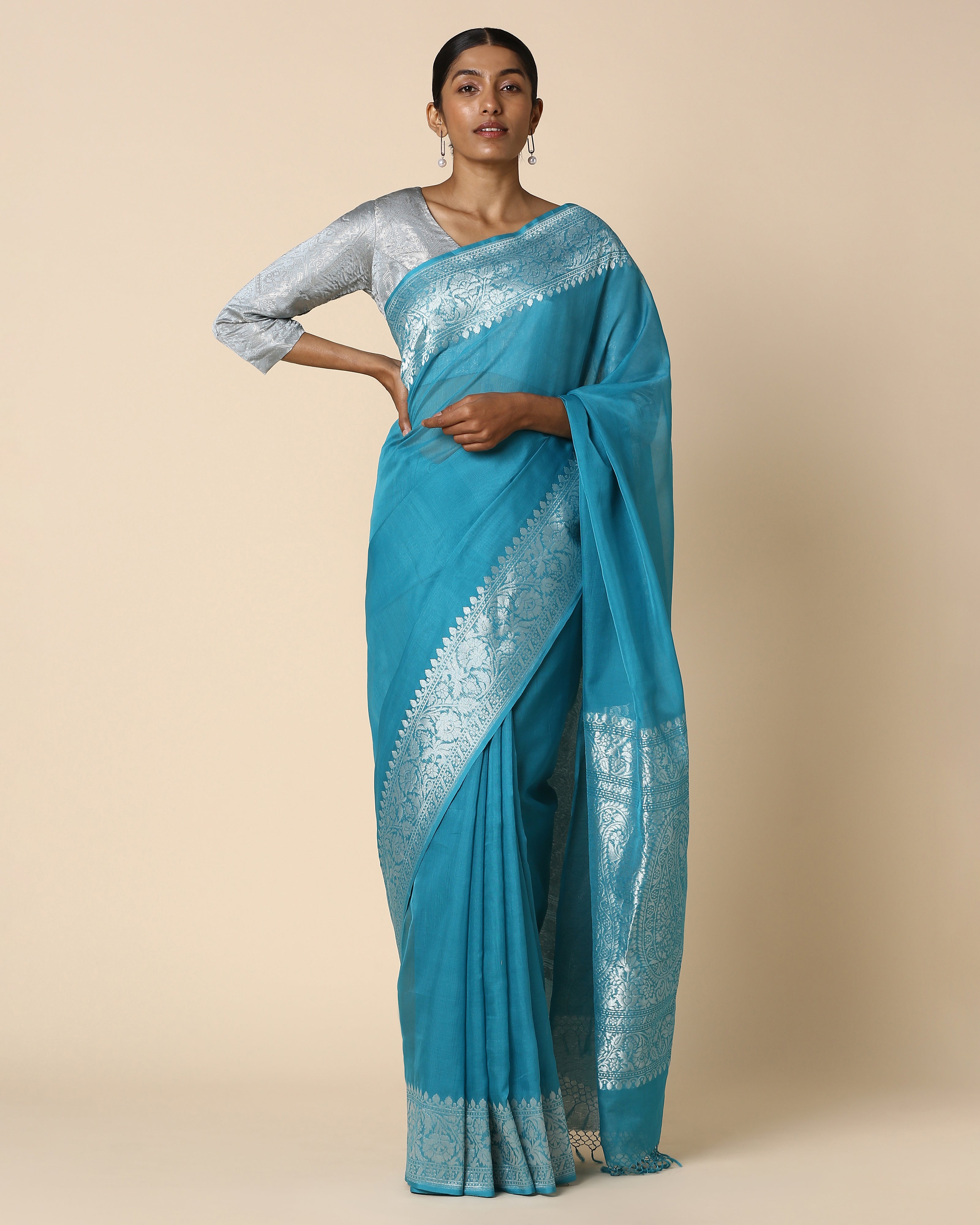 Rosa Banarasi Kadwa Cotton Saree