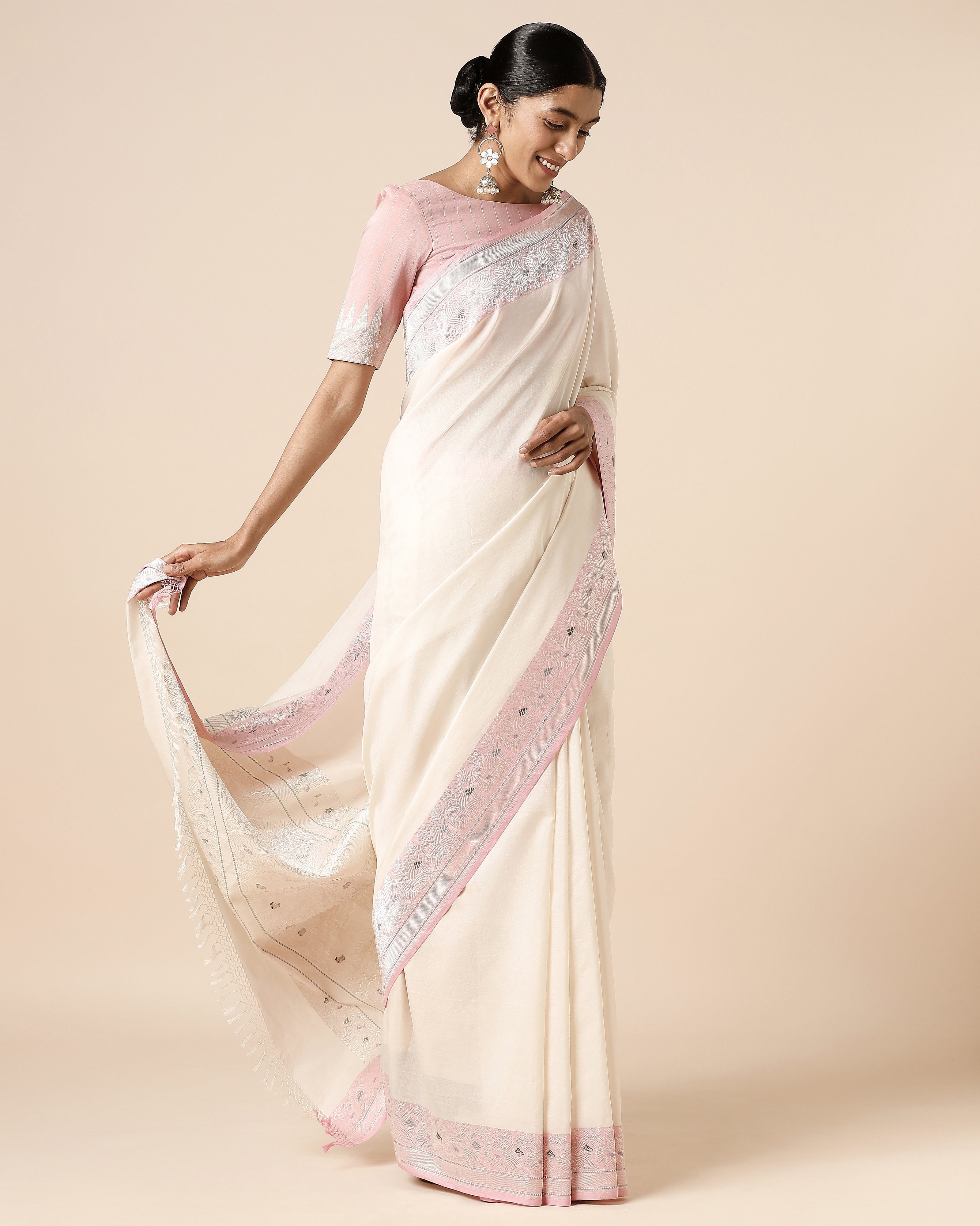 Mandara Banarasi Kadwa Cotton Saree