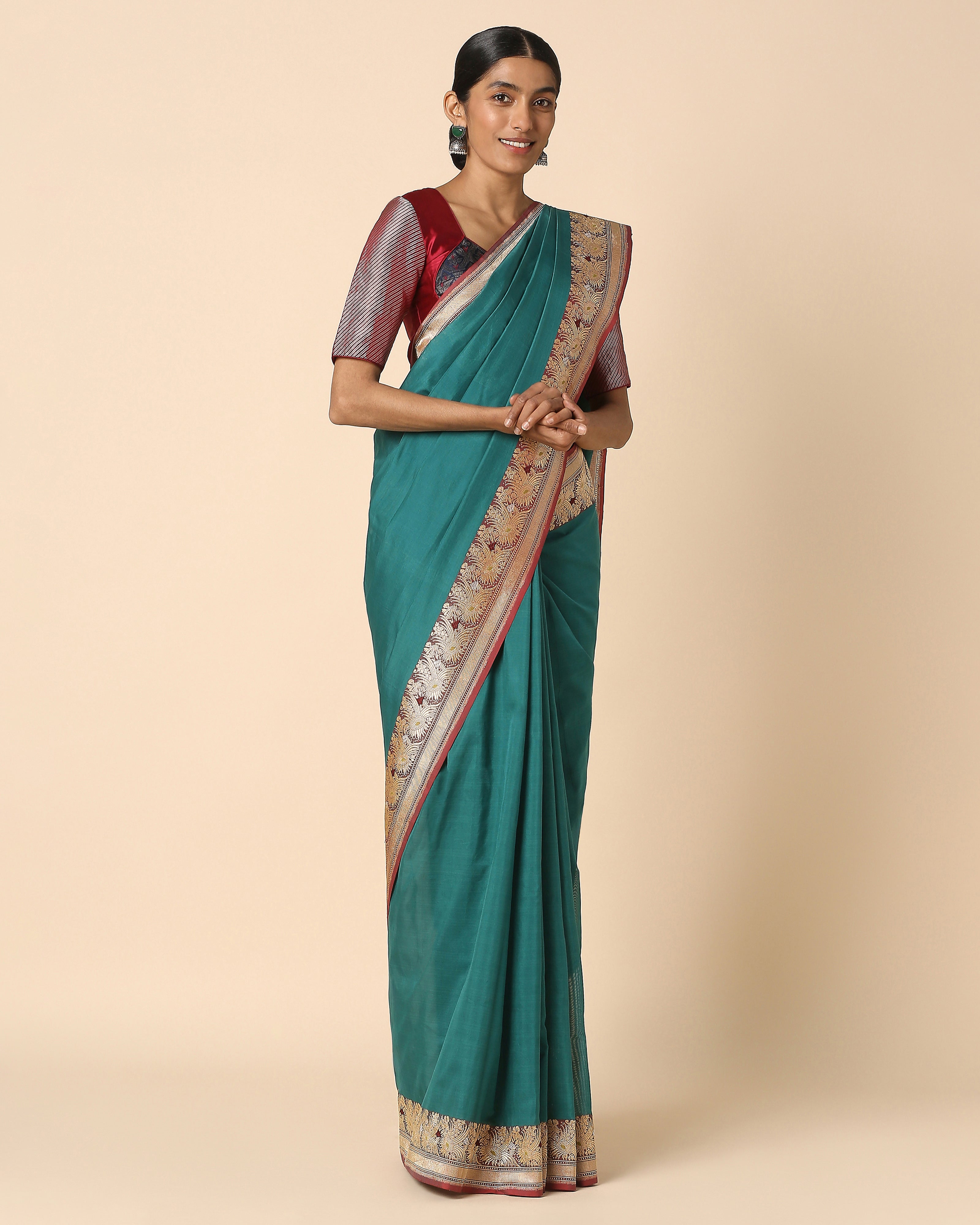 Mandara Banarasi Kadwa Cotton Saree