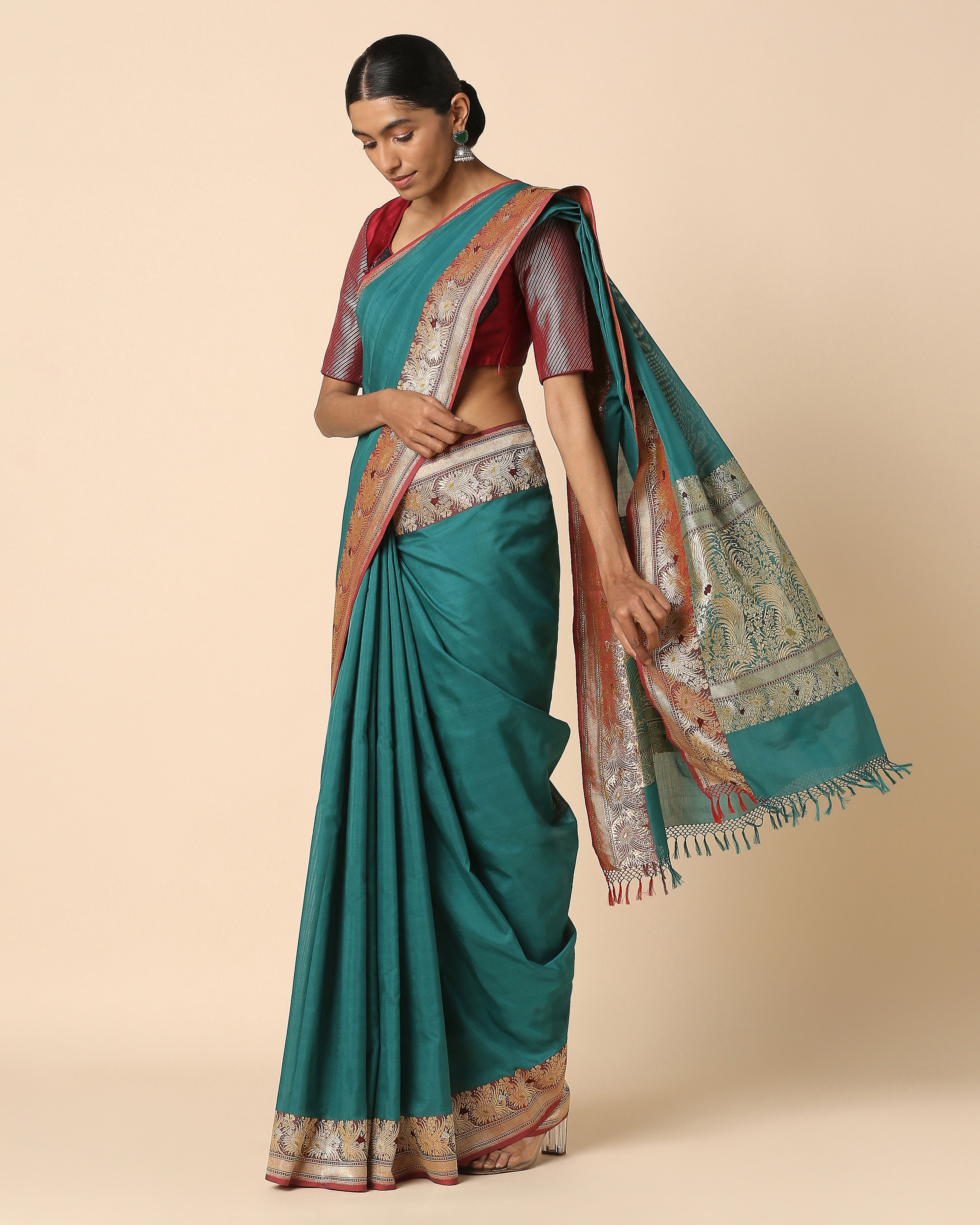 Mandara Banarasi Kadwa Cotton Saree
