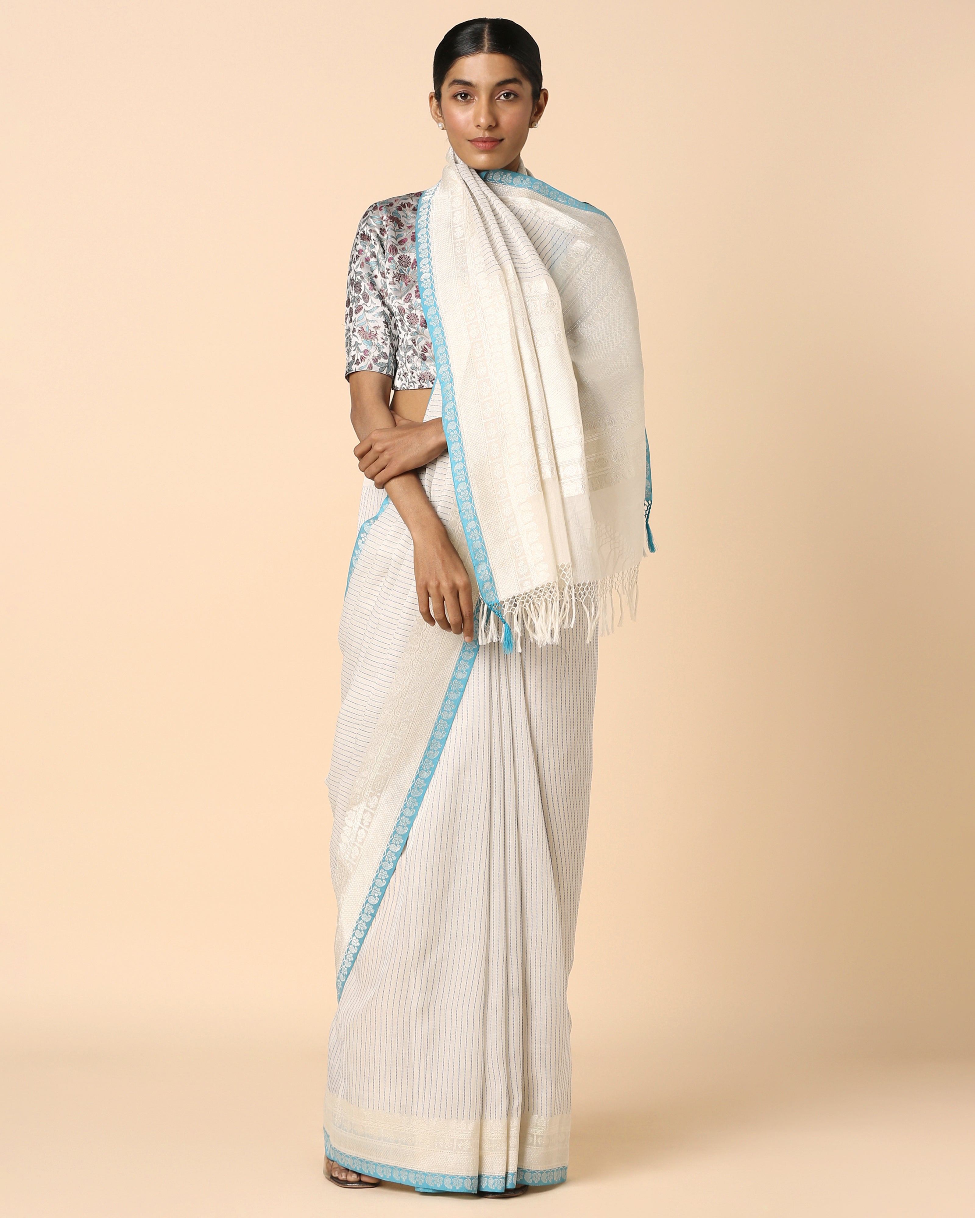 Atiana Banarasi Kadwa Cotton Saree