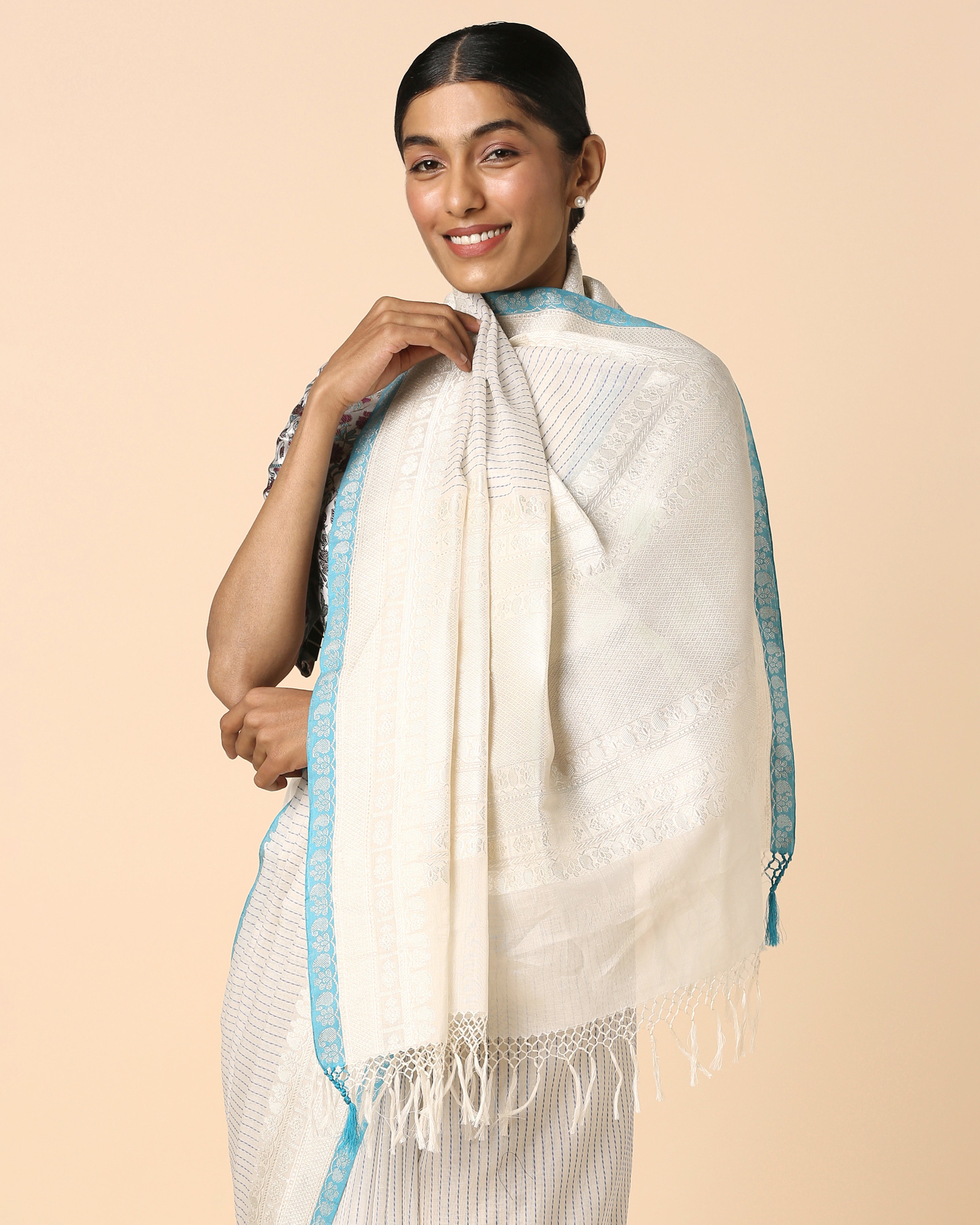 Atiana Banarasi Kadwa Cotton Saree