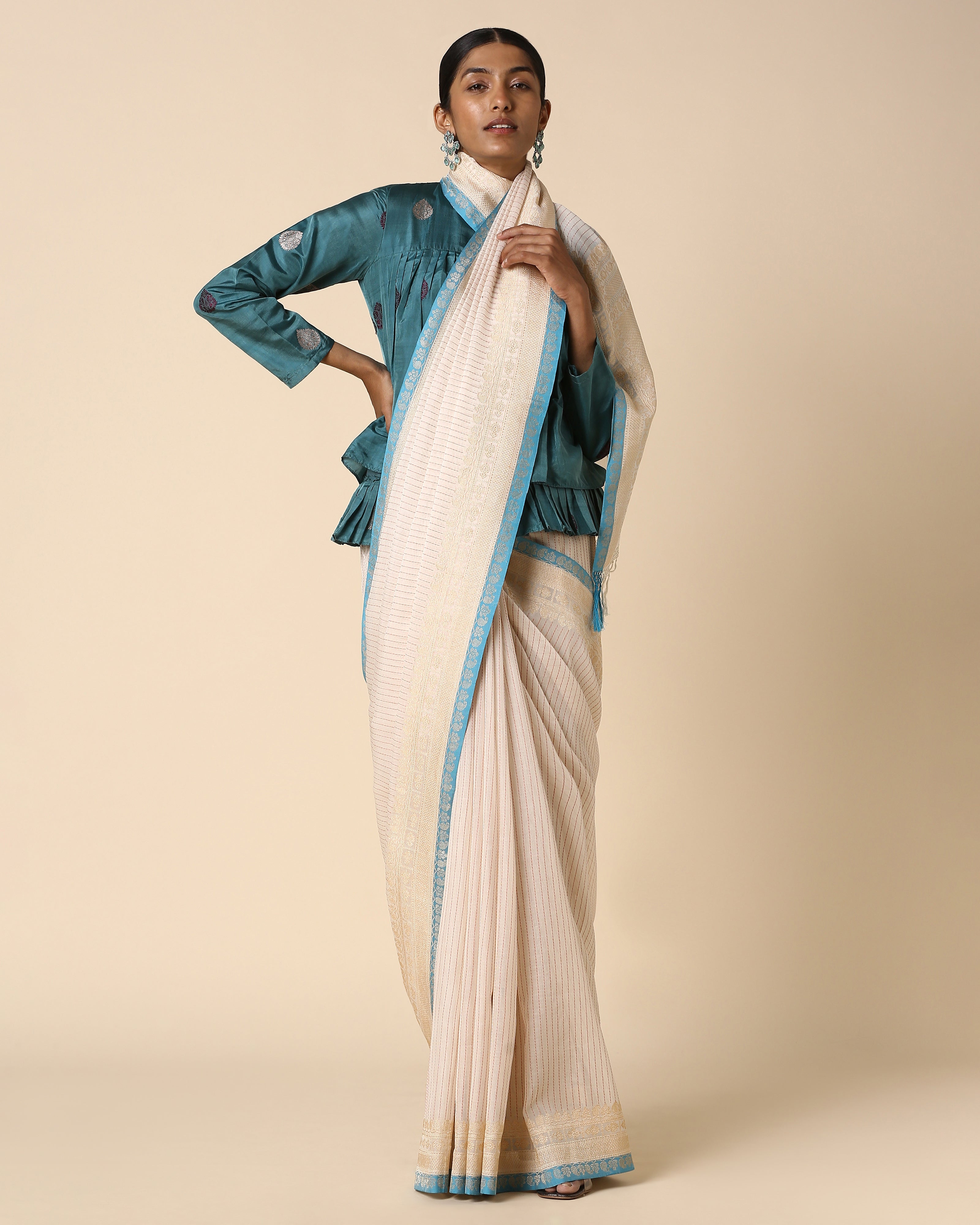 Atiana Banarasi Kadwa Cotton Saree