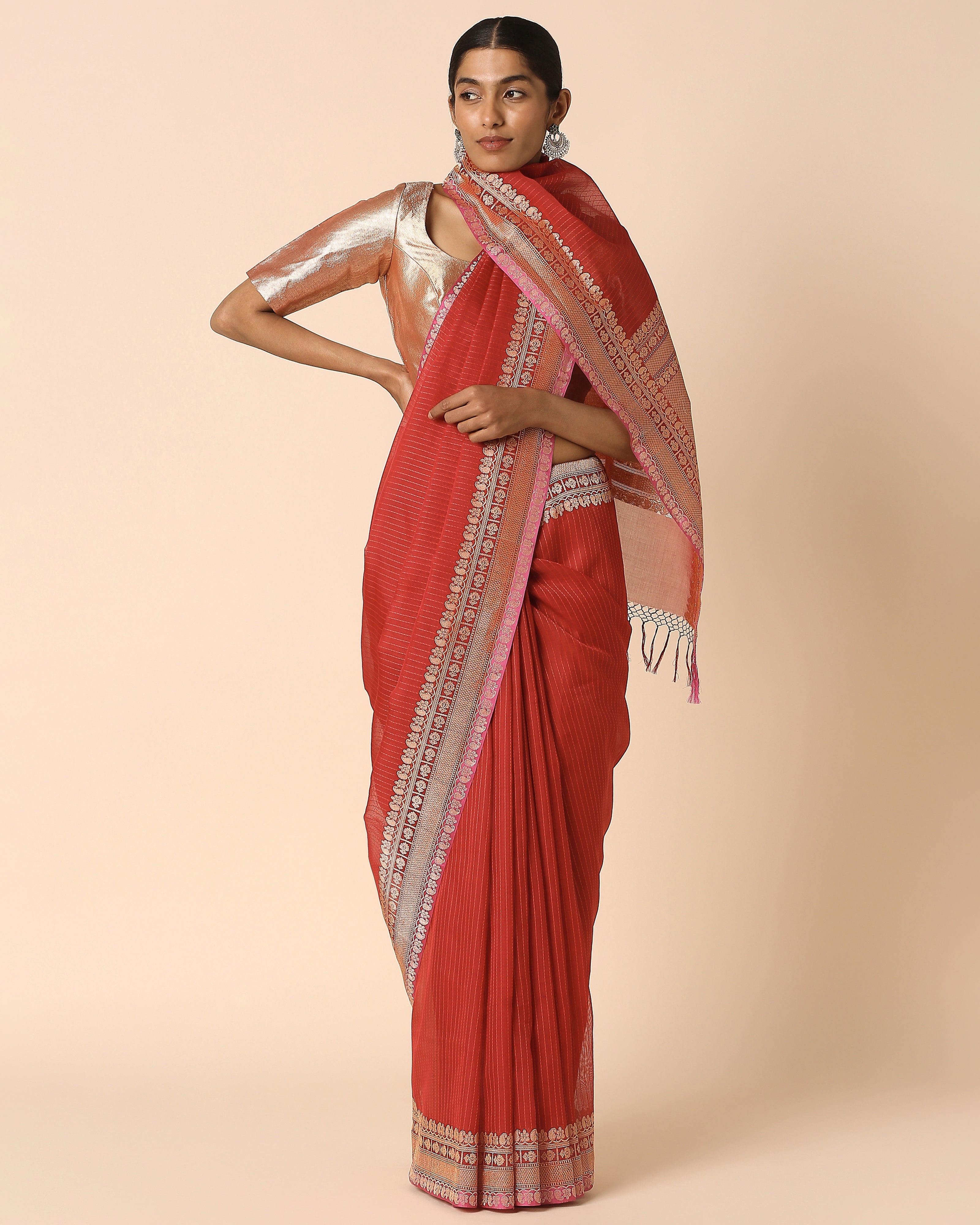 Atiana Banarasi Kadwa Cotton Saree