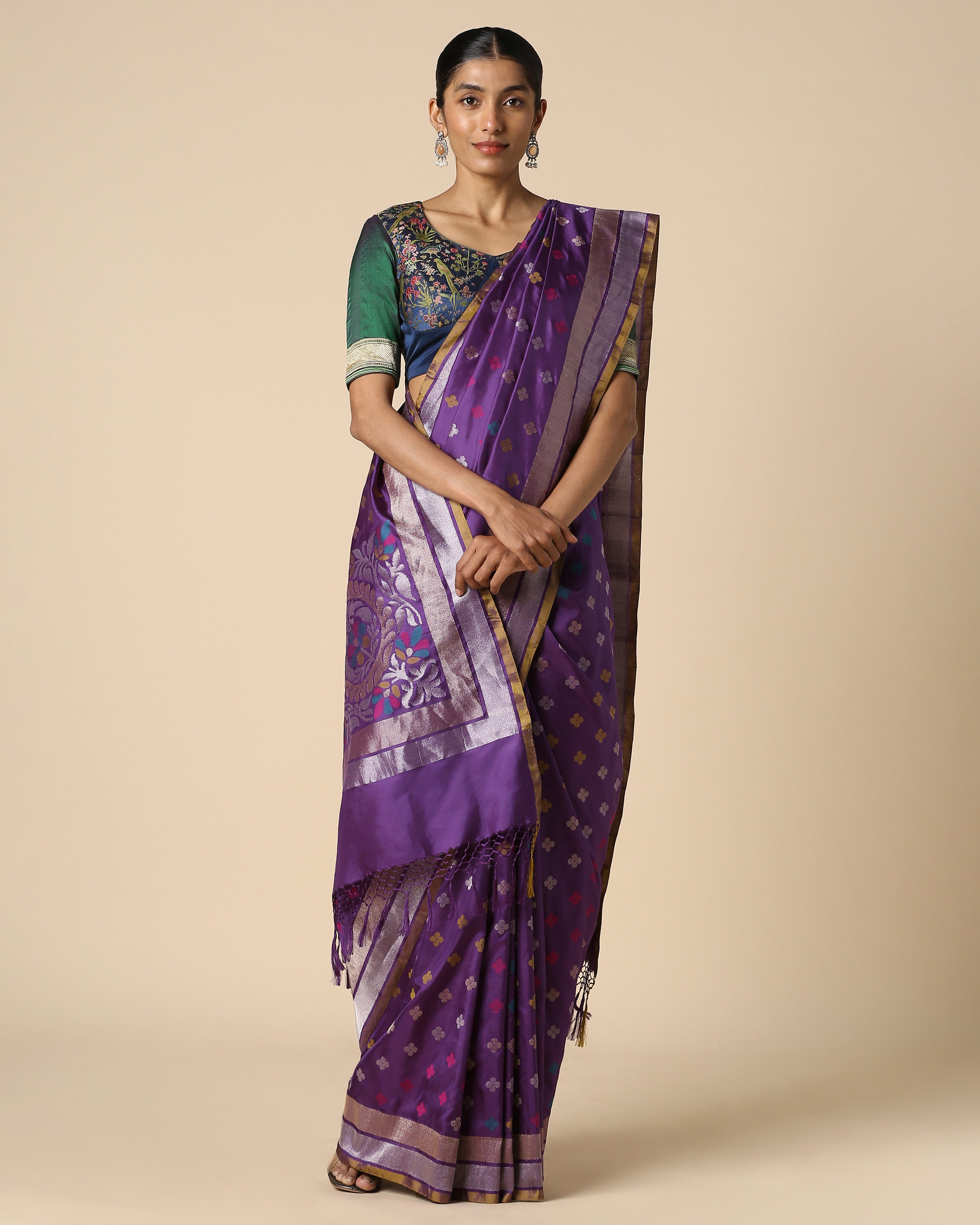 Rudra Banarasi Jamdani Silk Saree