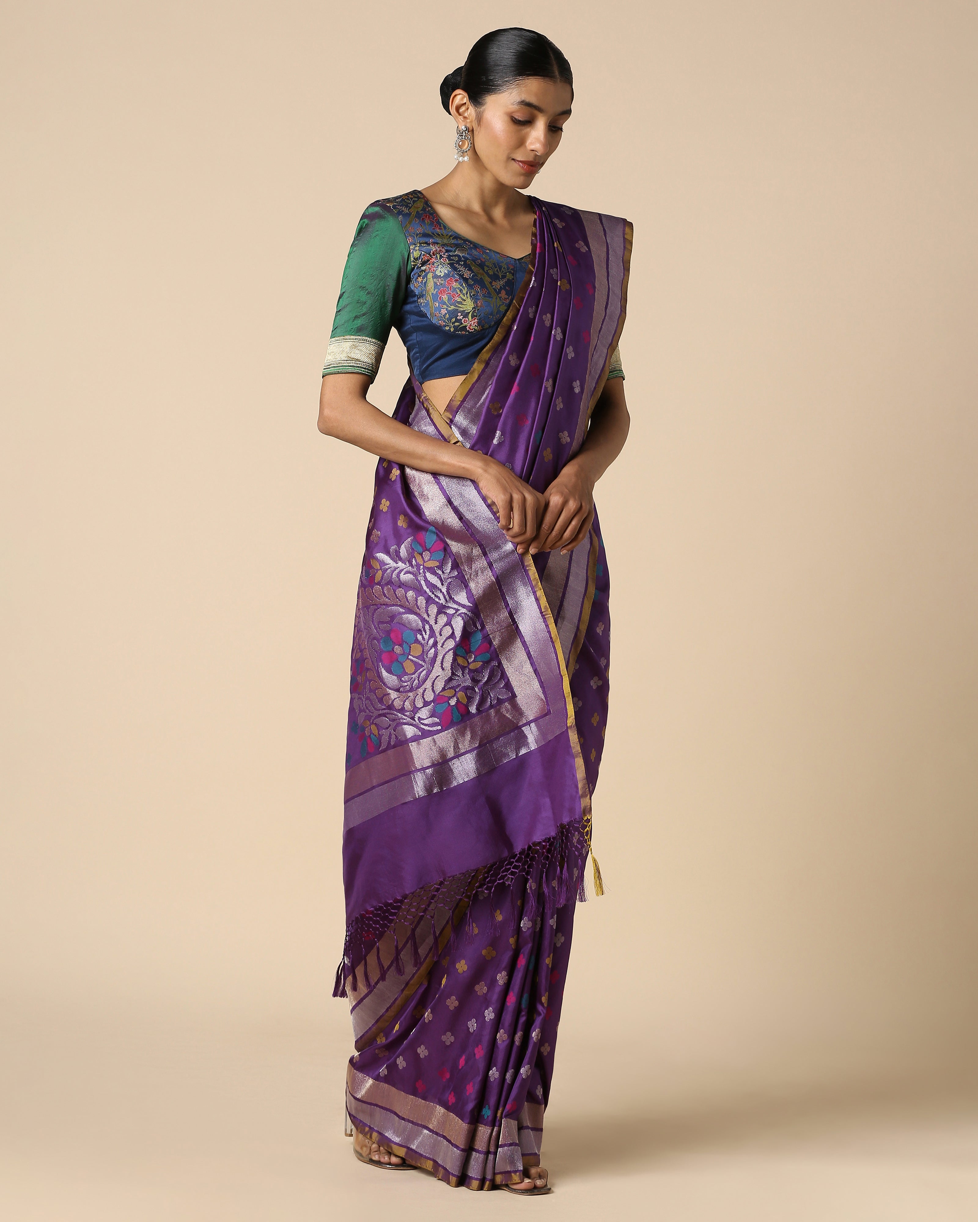 Rudra Banarasi Jamdani Silk Saree