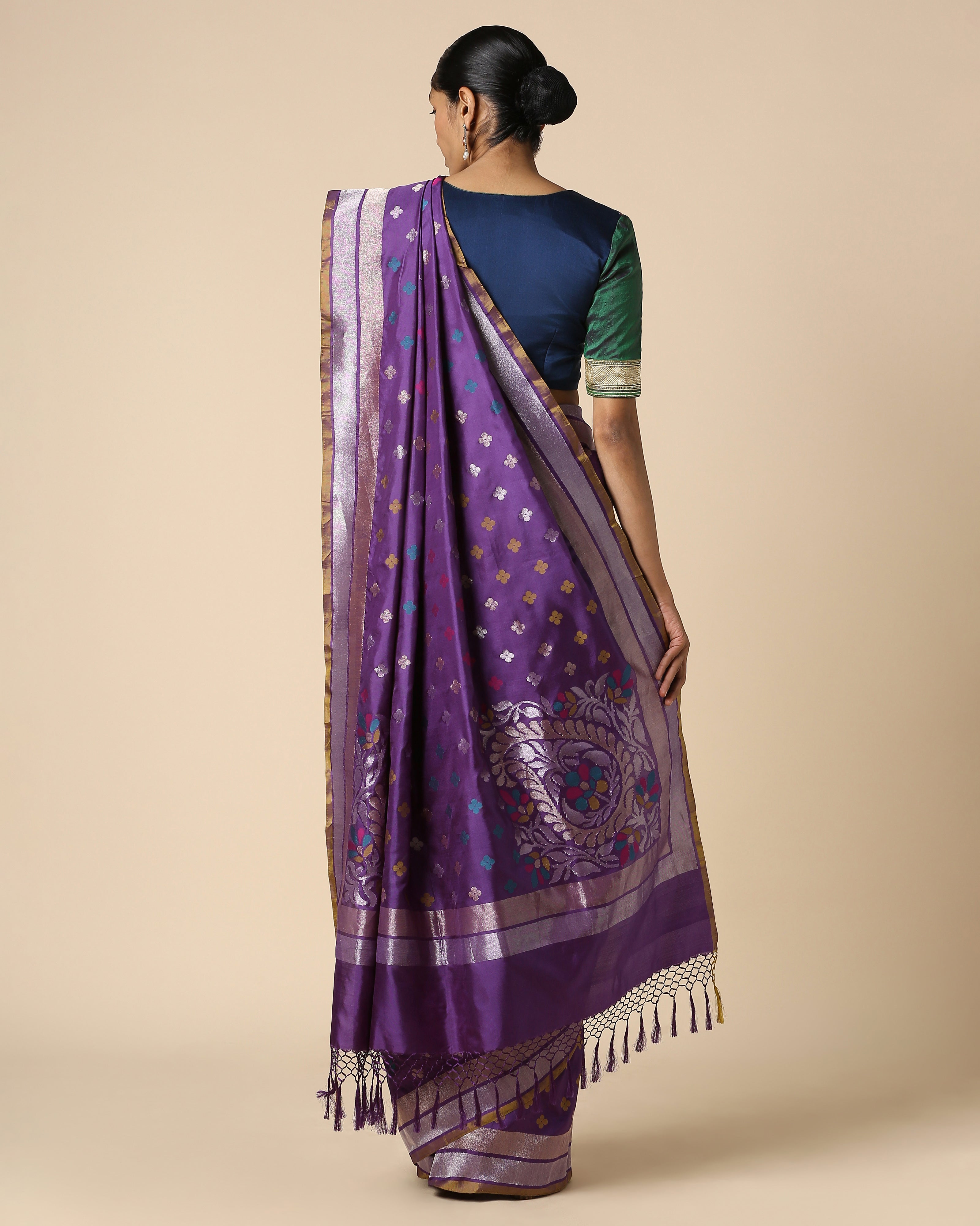 Rudra Banarasi Jamdani Silk Saree