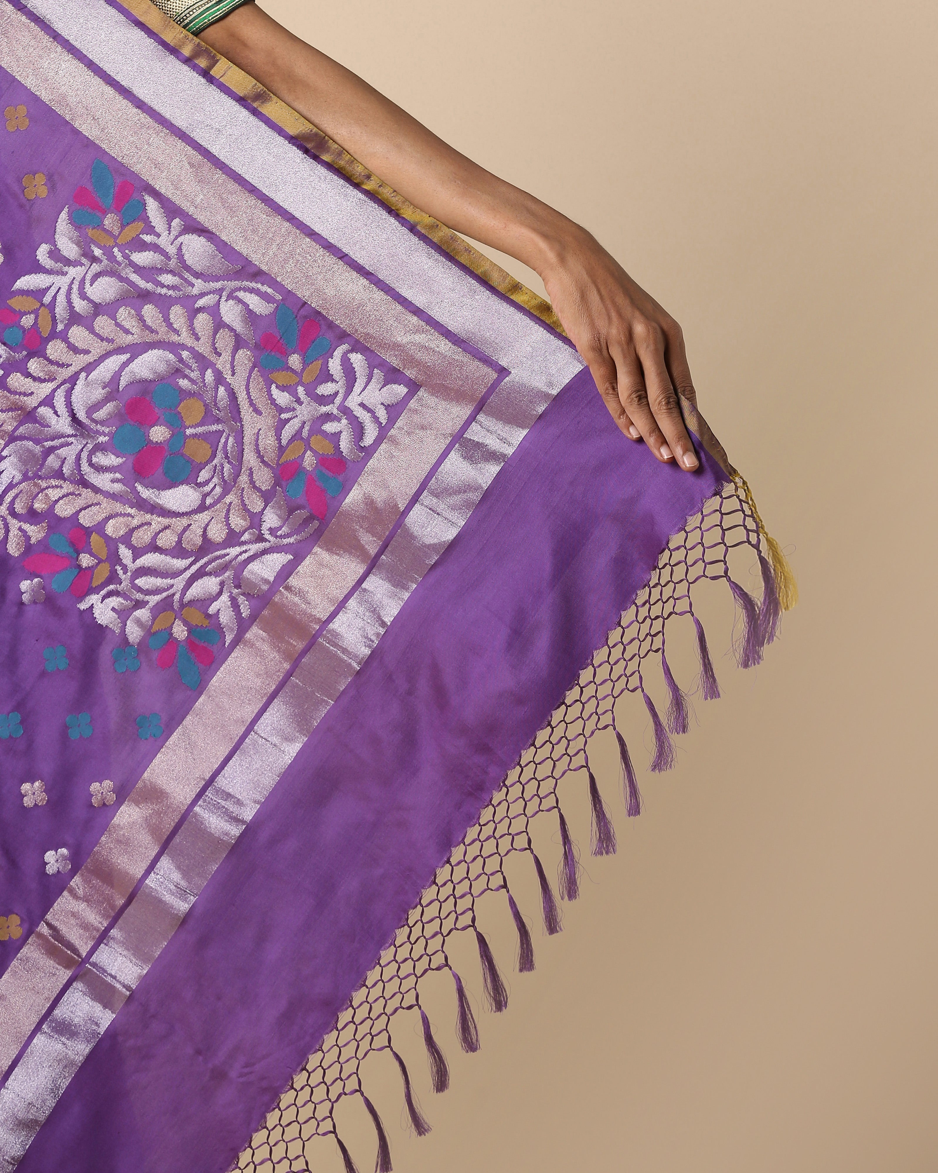 Rudra Banarasi Jamdani Silk Saree