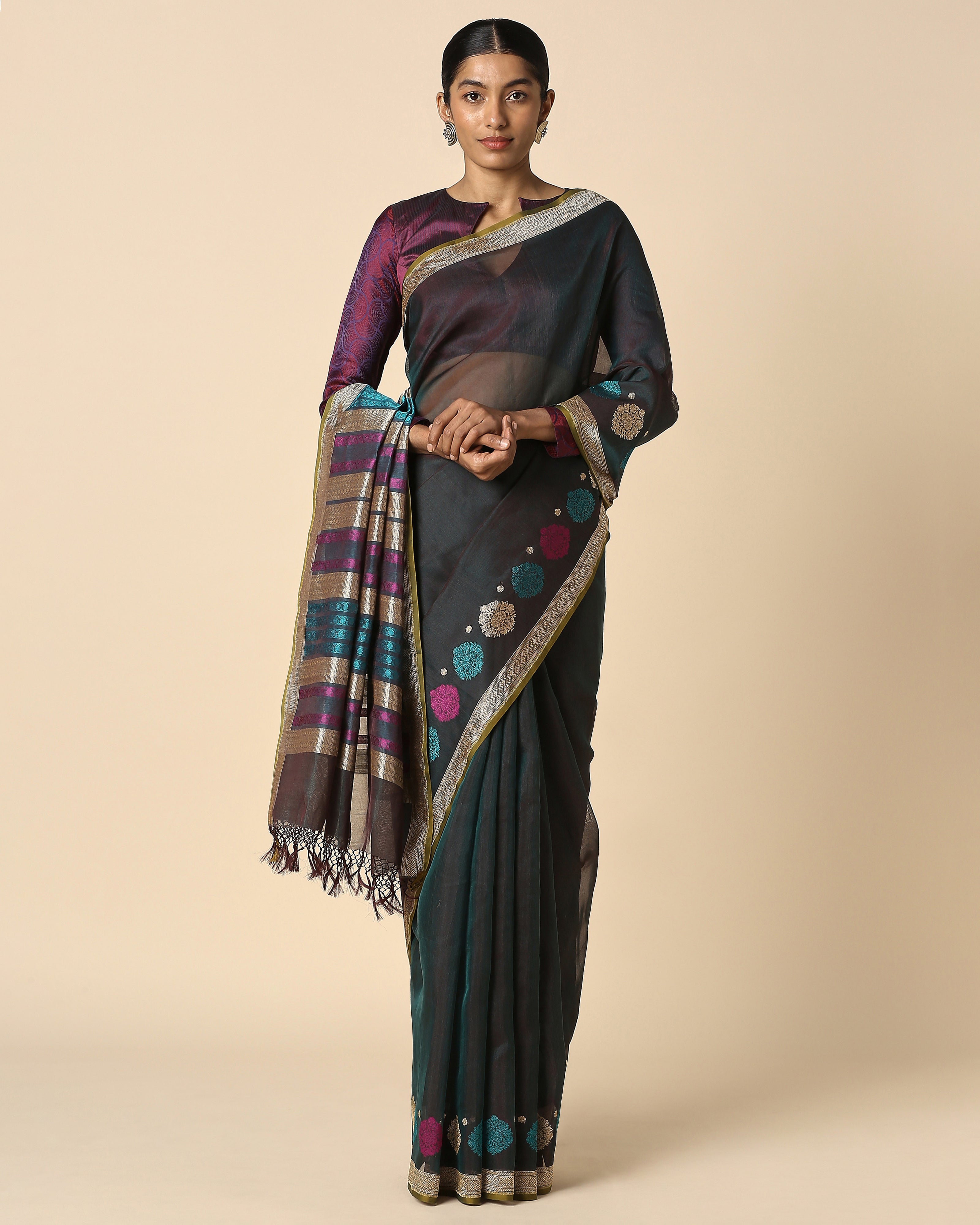 Hema Banarasi Kadwa Cotton Saree