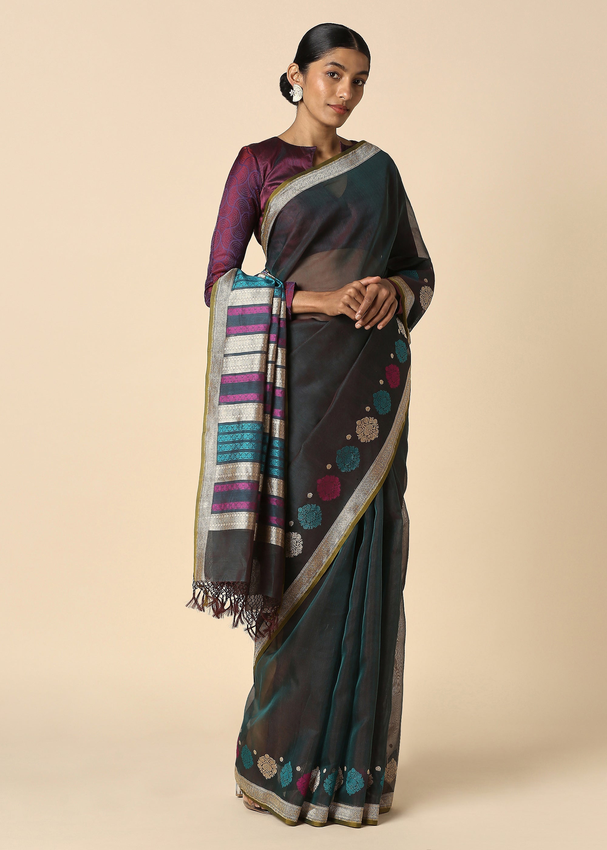 Hema Banarasi Kadwa Cotton Saree