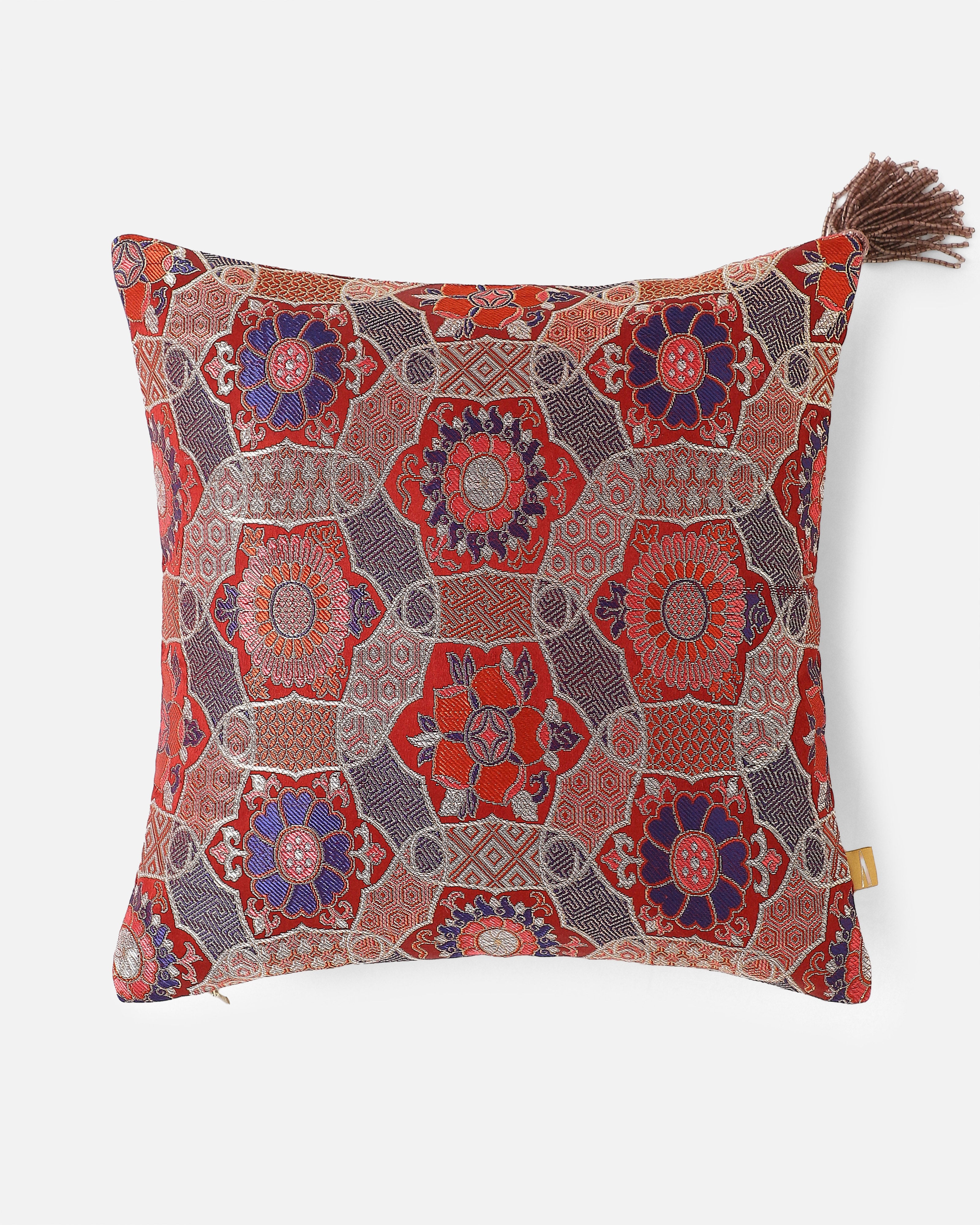 Melanea Banarasi Gyasar Silk Viscose Cushion Cover