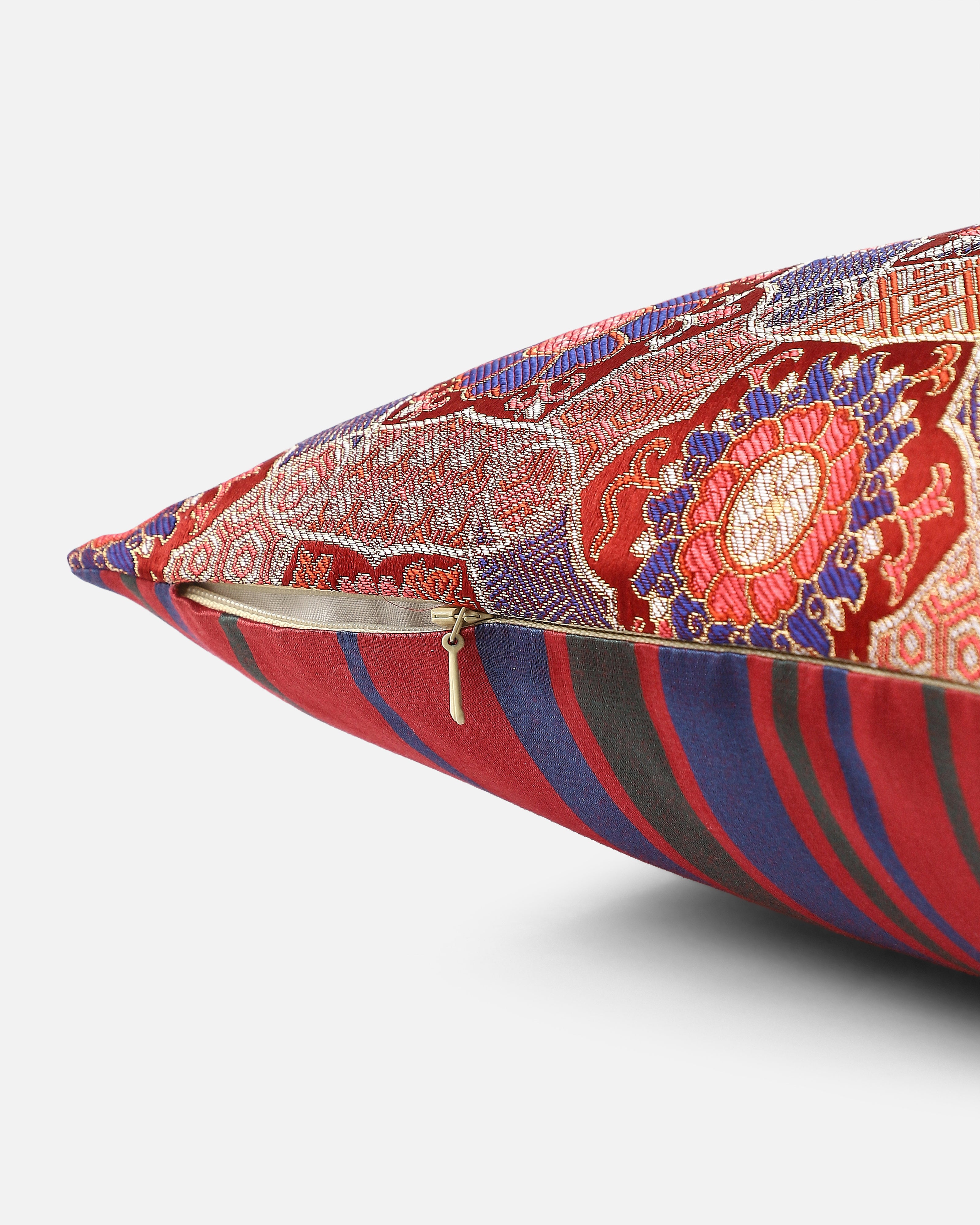 Melanea Banarasi Gyasar Silk Viscose Cushion Cover