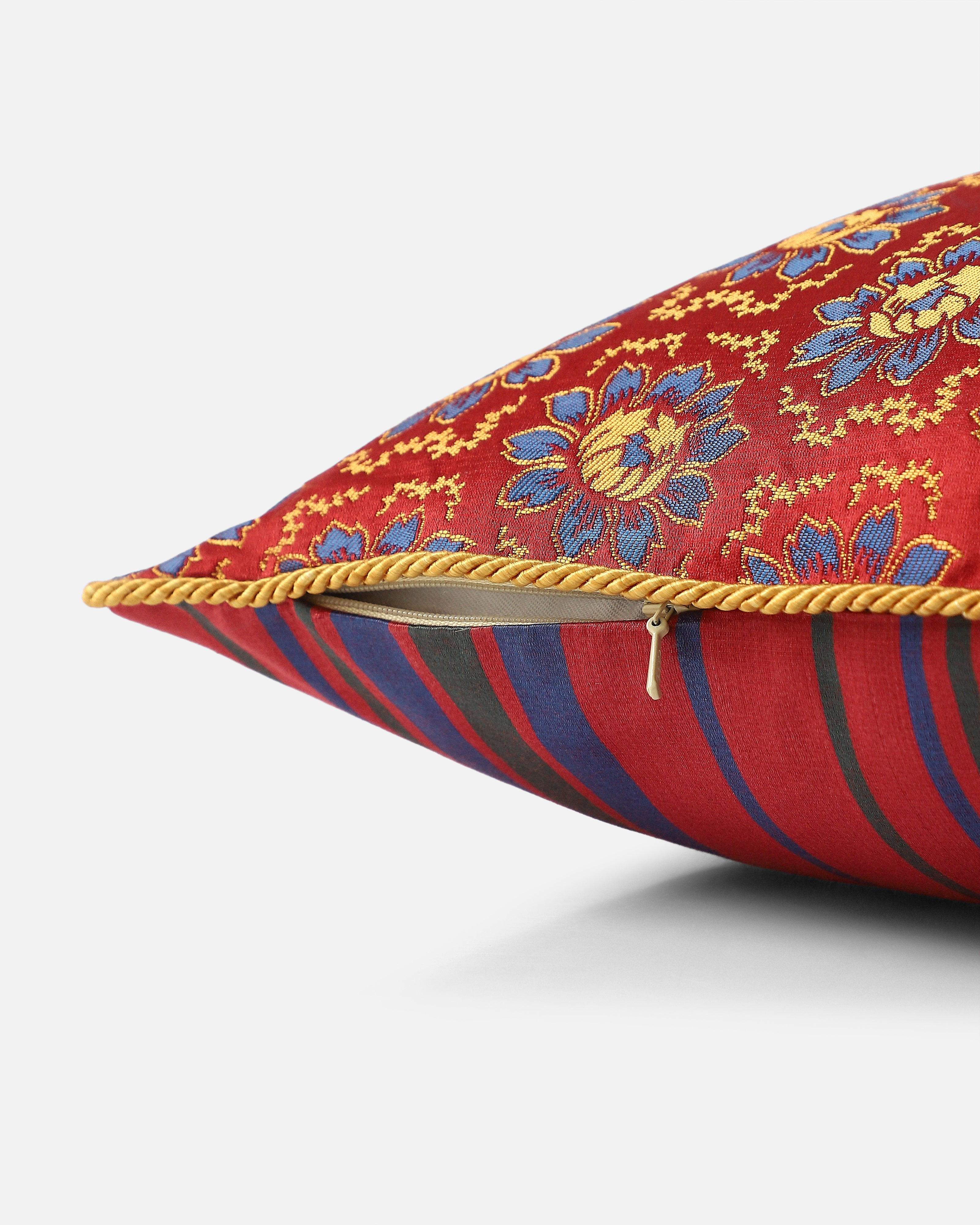 Lev Banarasi Satin Brocade Silk Viscose Cushion Cover