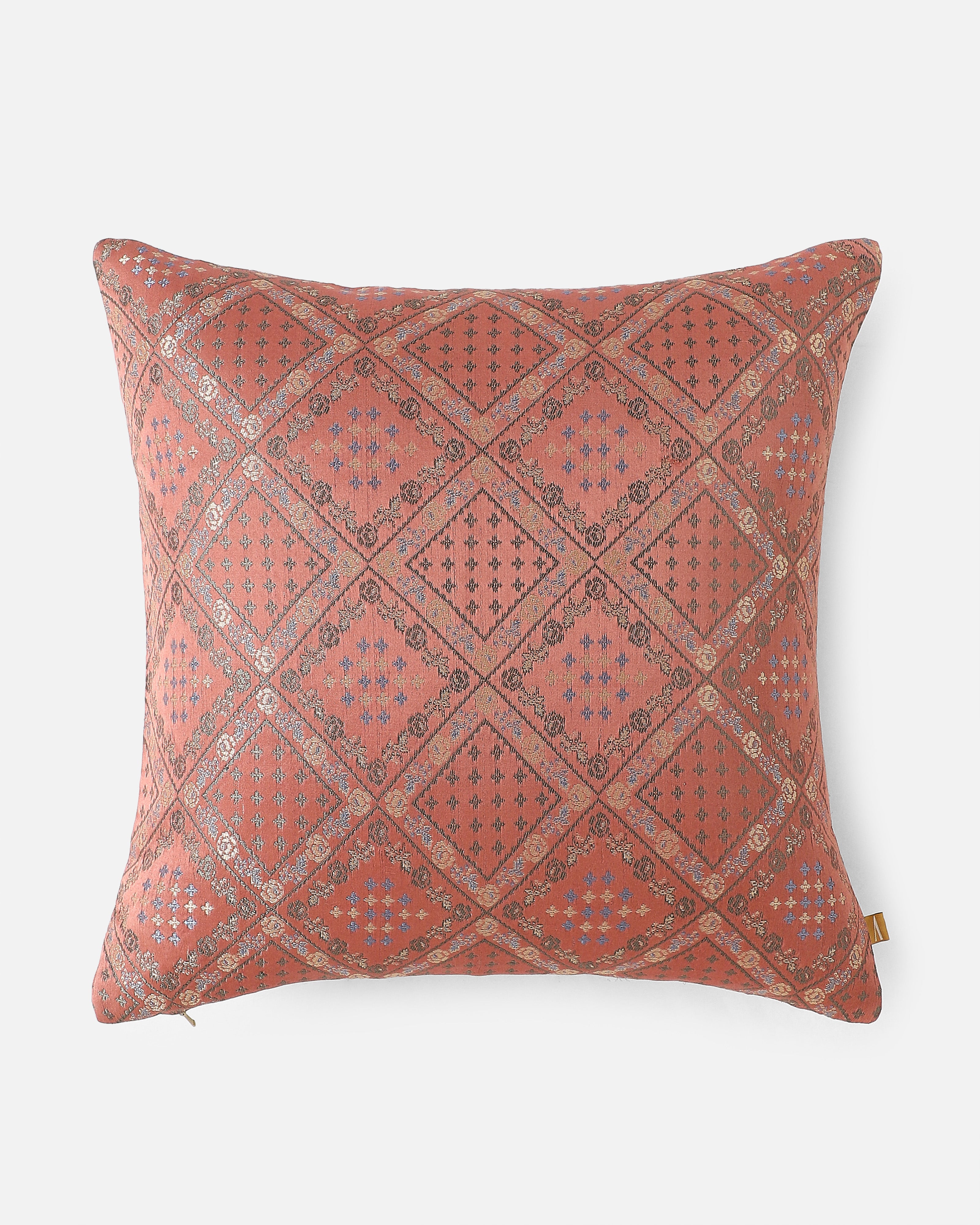 Nikeeta Banarasi Satin Brocade Silk Viscose Cushion Cover