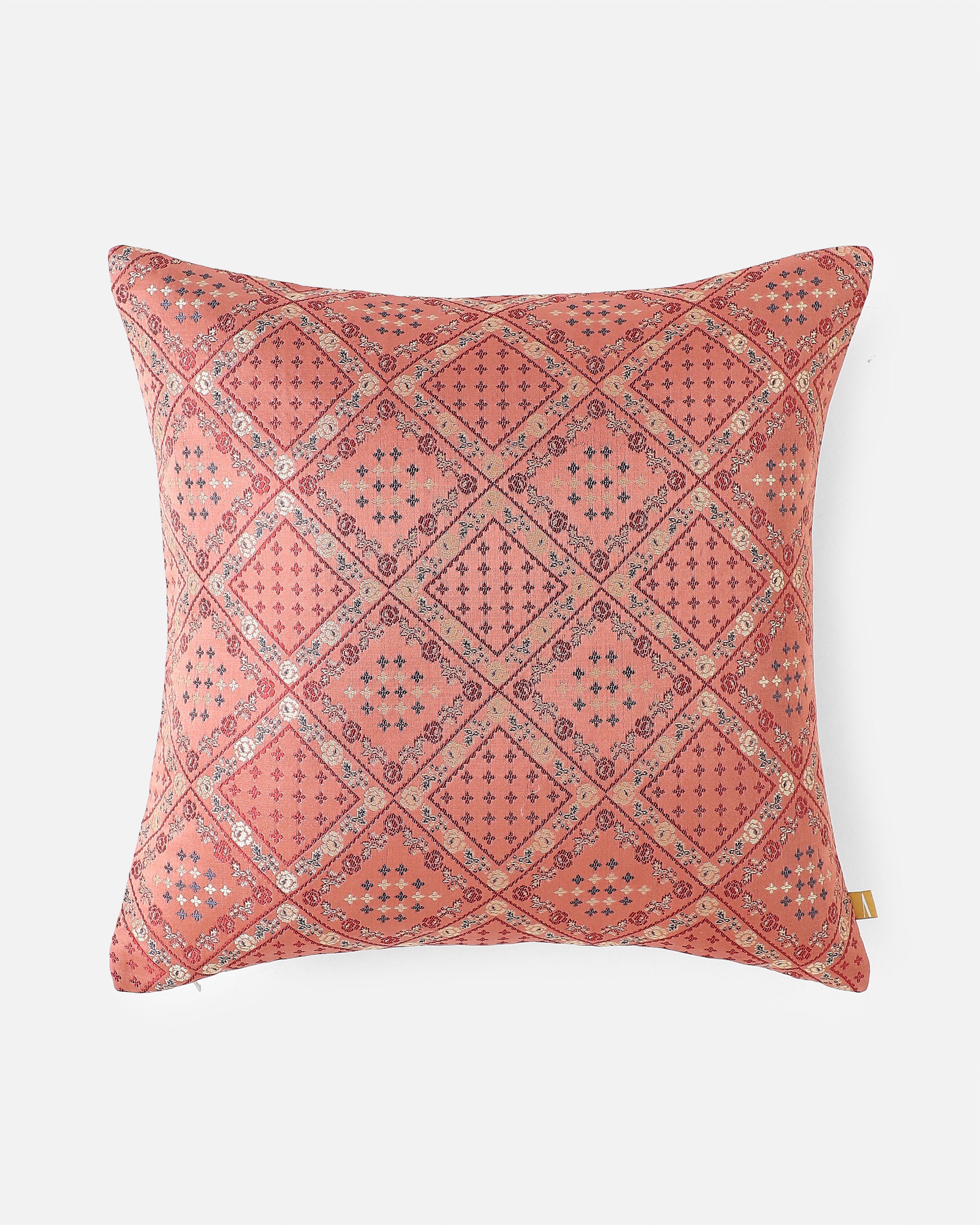 Nikeeta Banarasi Satin Brocade Silk Viscose Cushion Cover