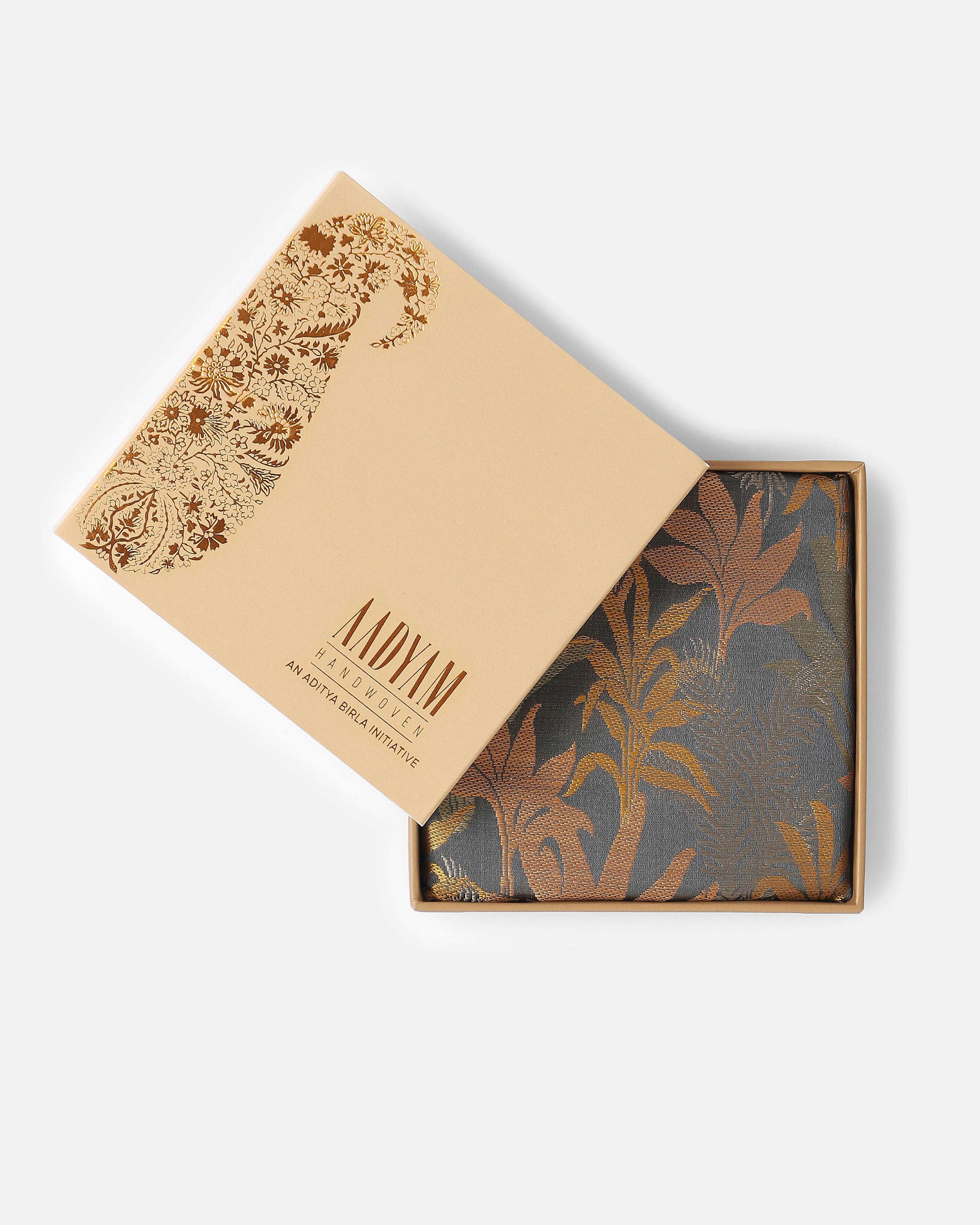 Ambika Banarasi Tanchoi Silk Pocket Square