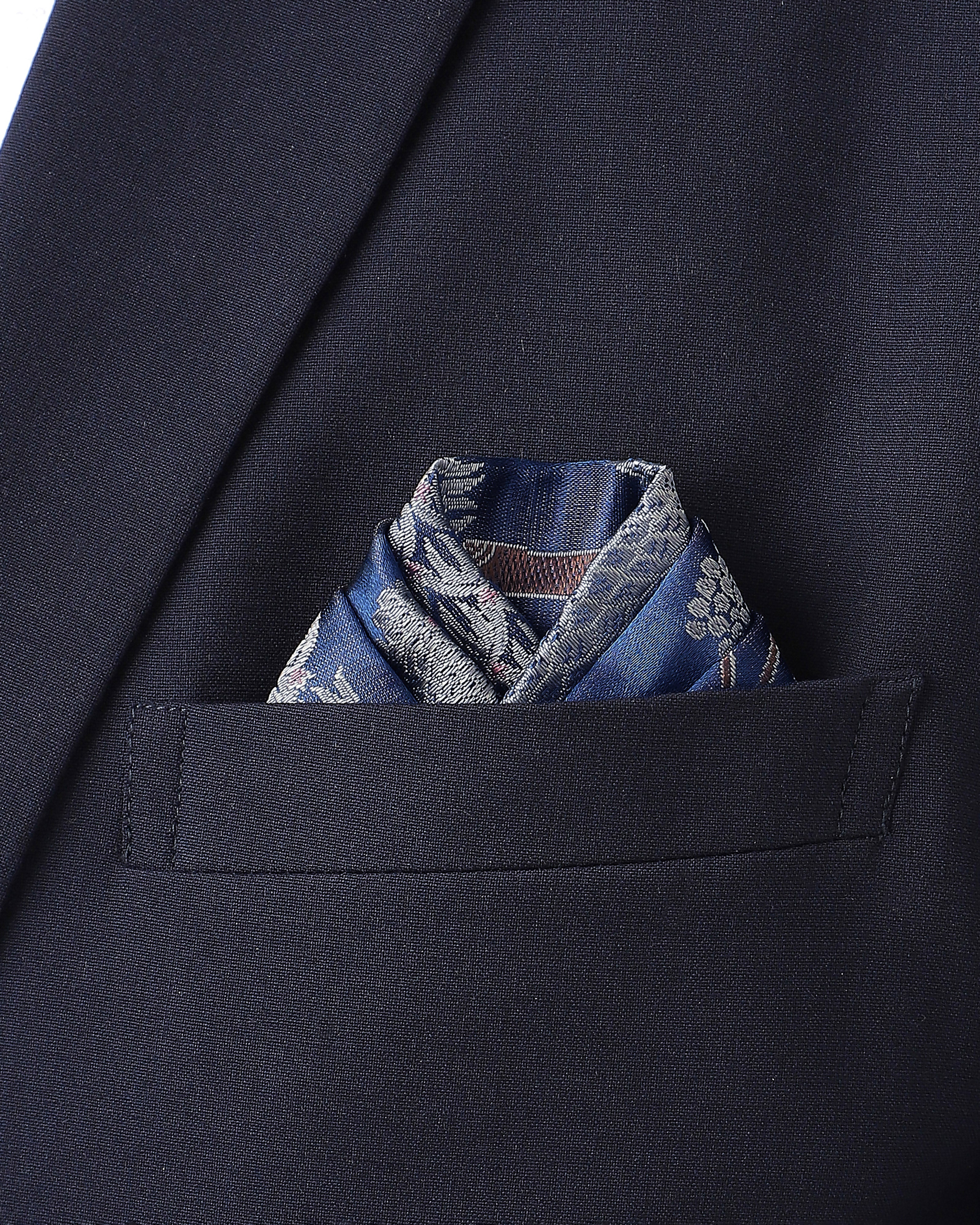 Vriksha Banarasi Tanchoi Silk Pocket Square
