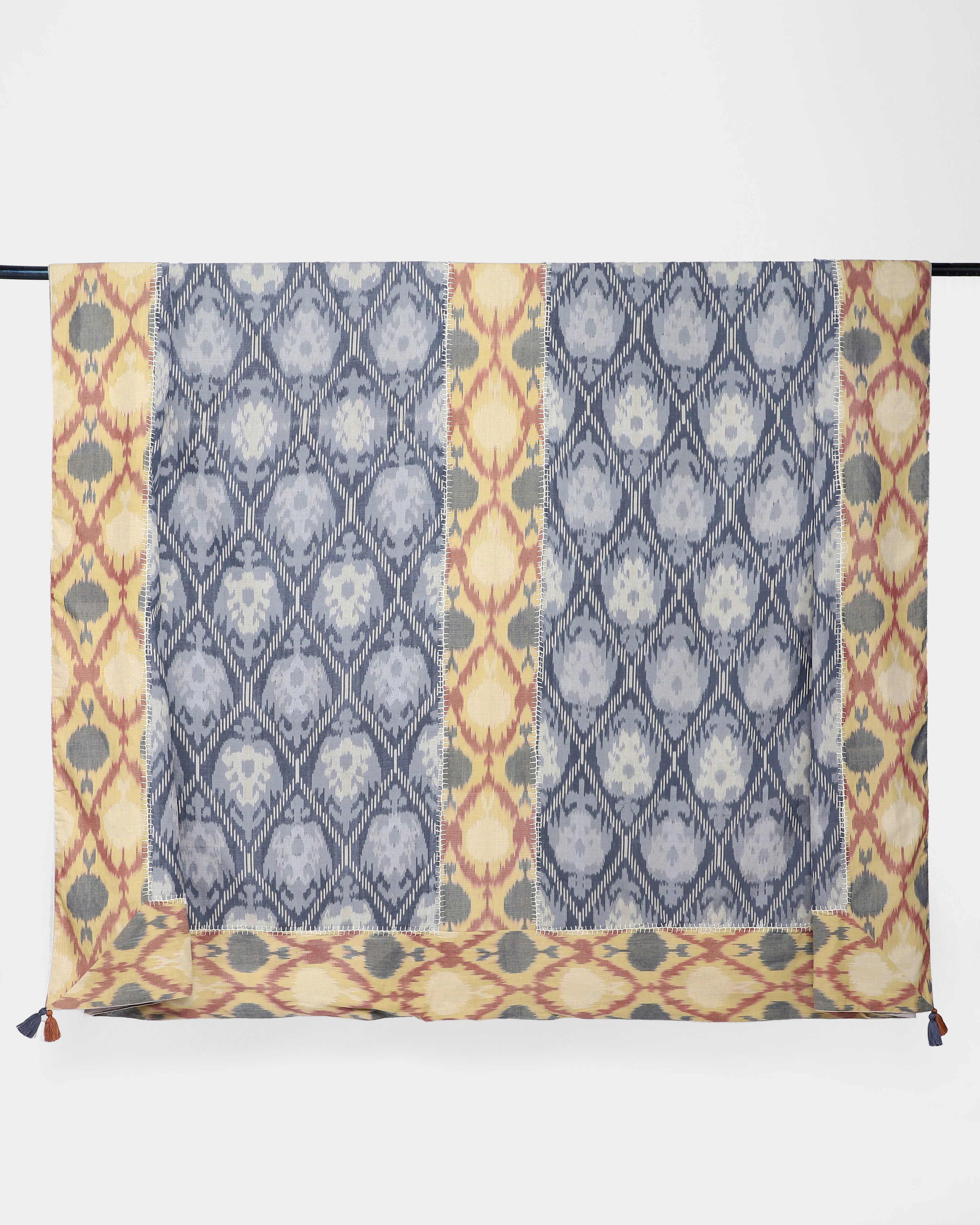 Pinar Pochampally Warp Ikat Cotton Double Bed Cover