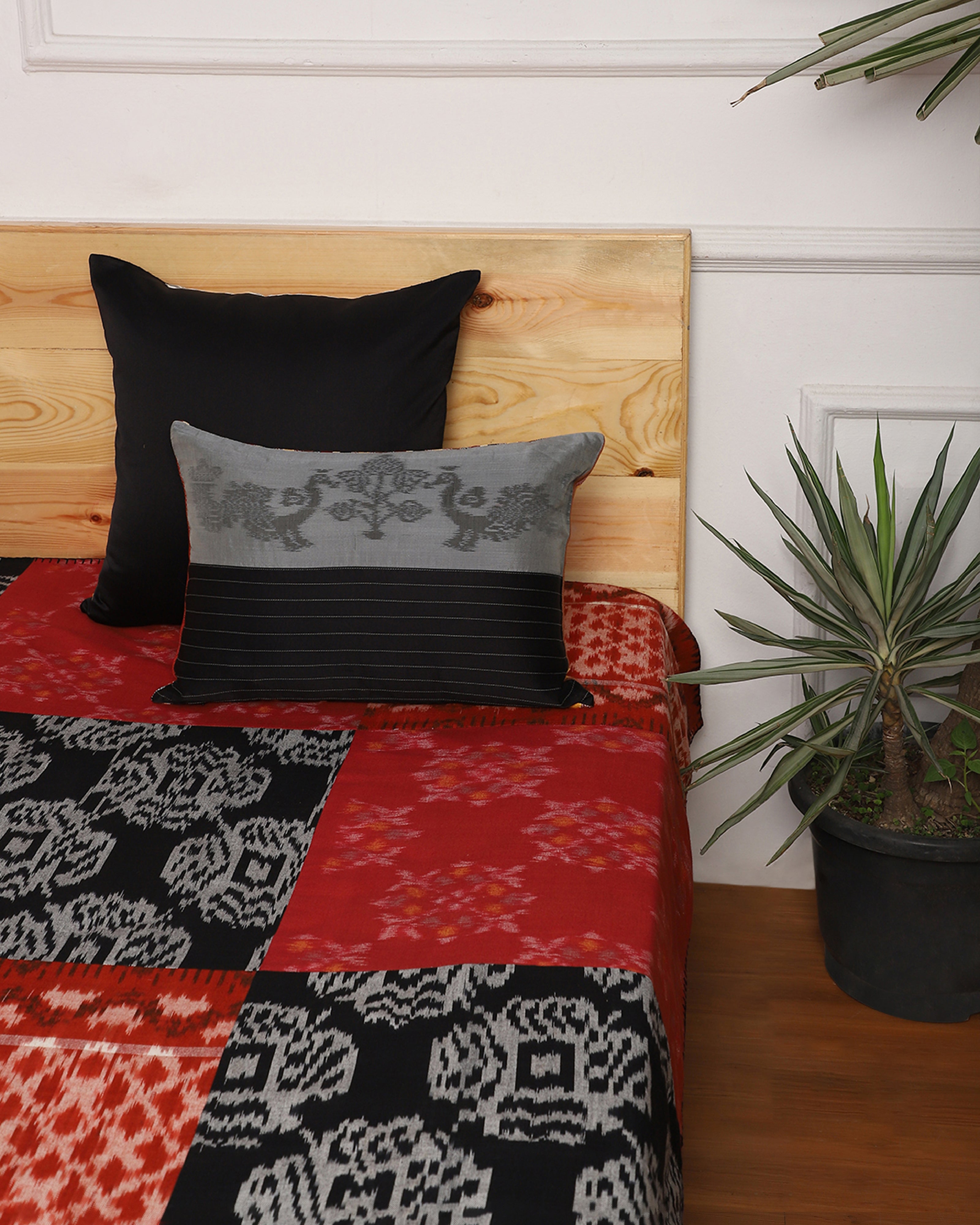 Jivan Pochampally Warp Ikat Cotton Single Bed Cover