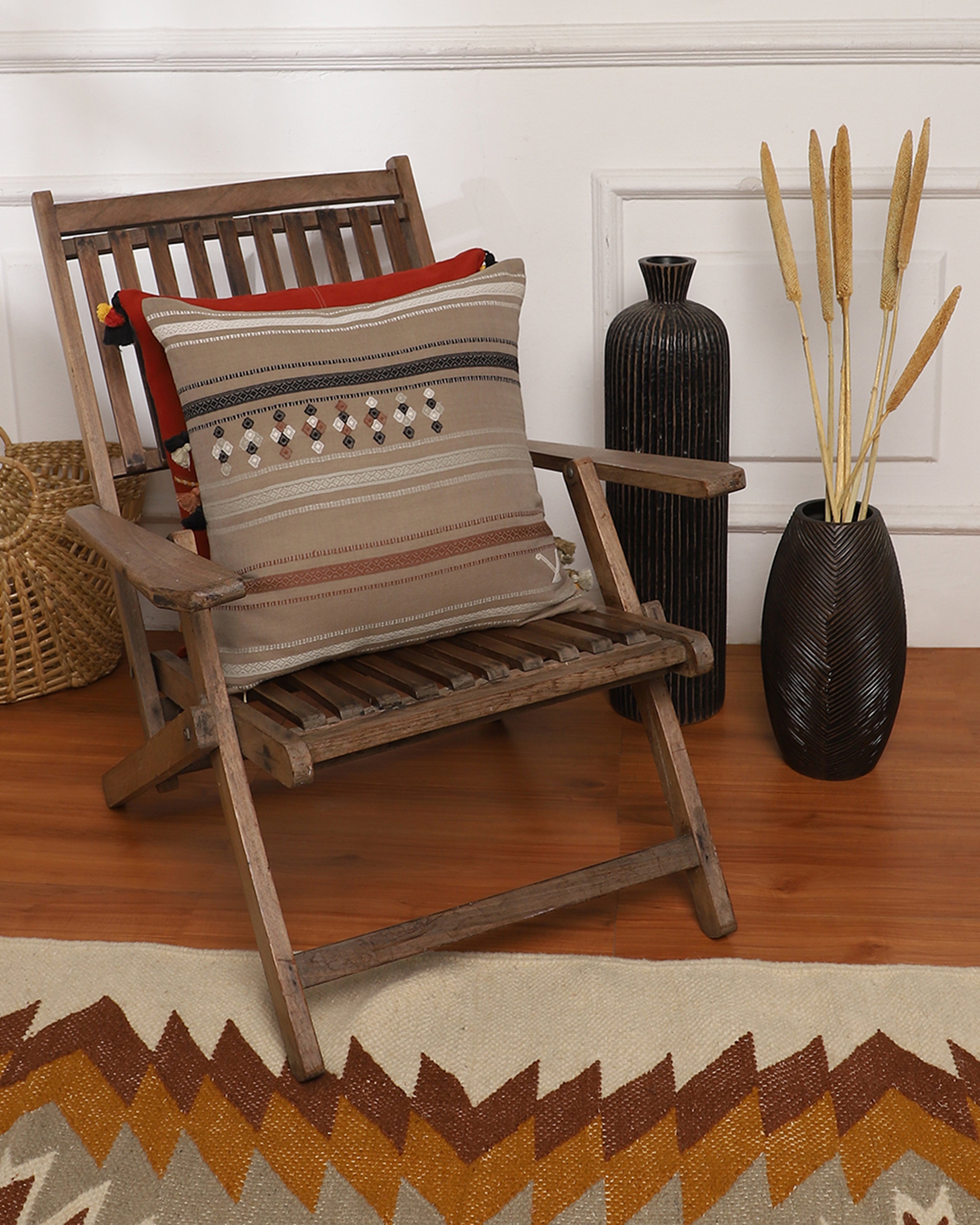 Ella Bhujodi Extra Weft Cotton Cushion Cover