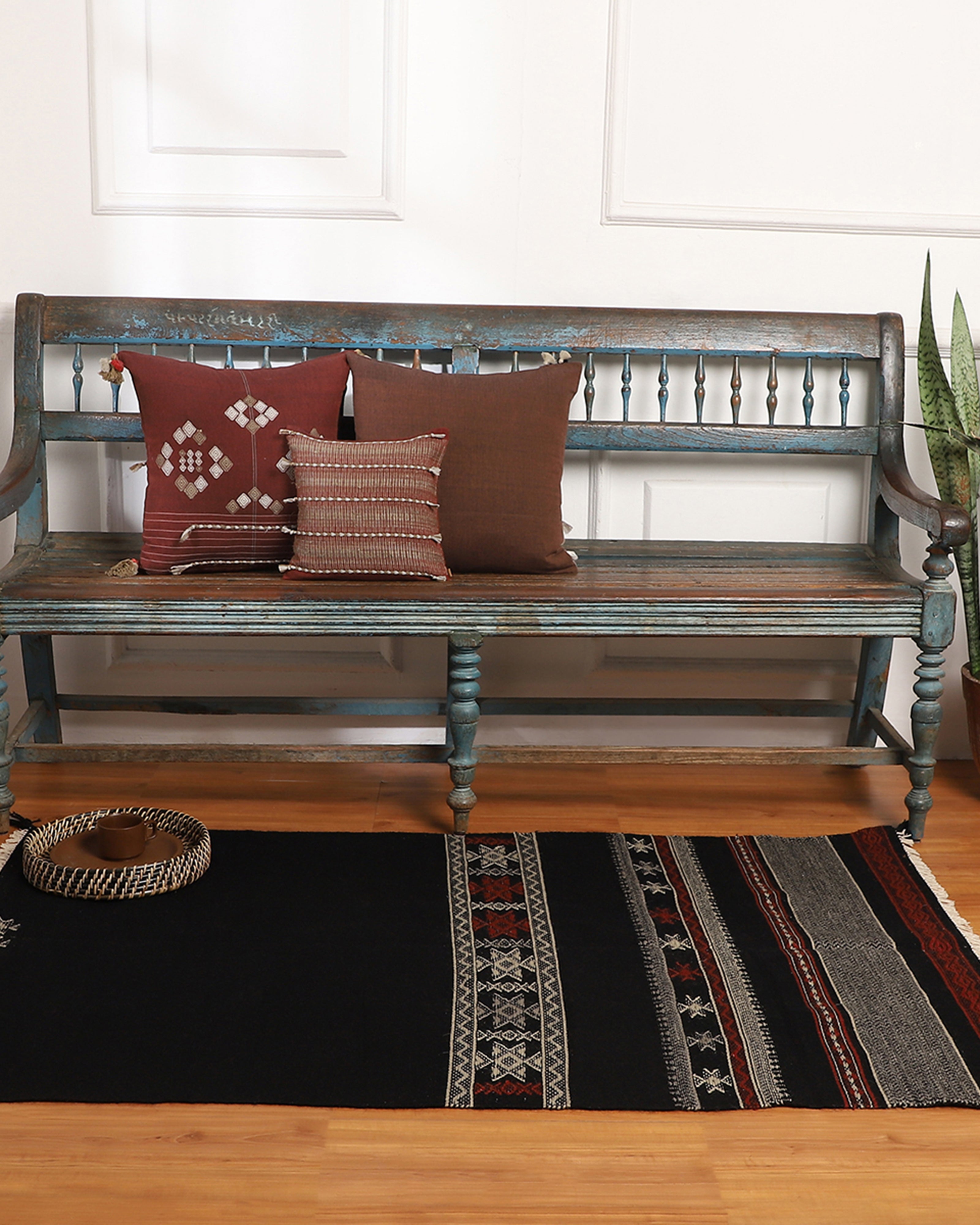 Lopa Bhujodi Extra Weft Cotton Cushion Cover