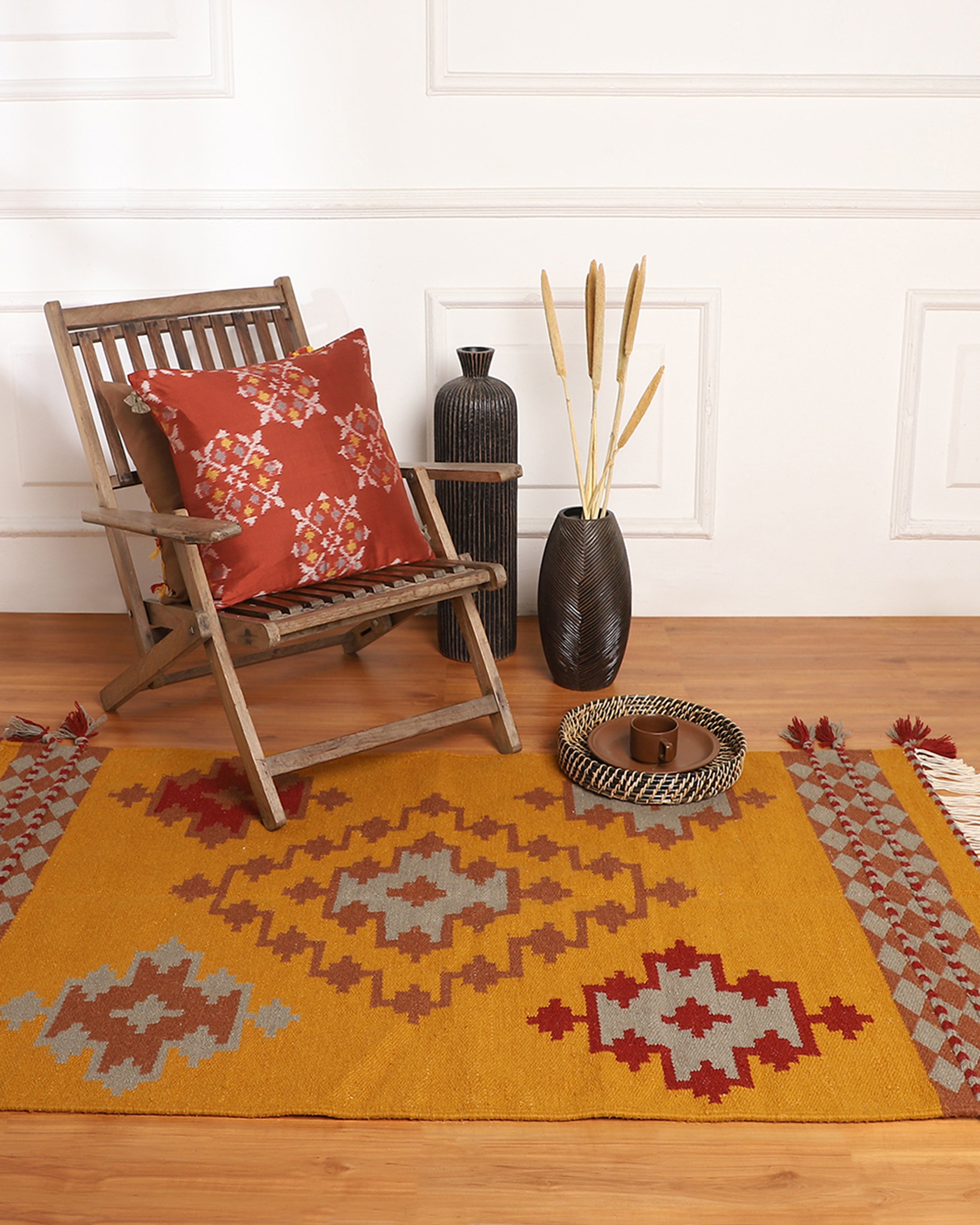 Mahika Bhujodi Kharad Cotton Wool Rug