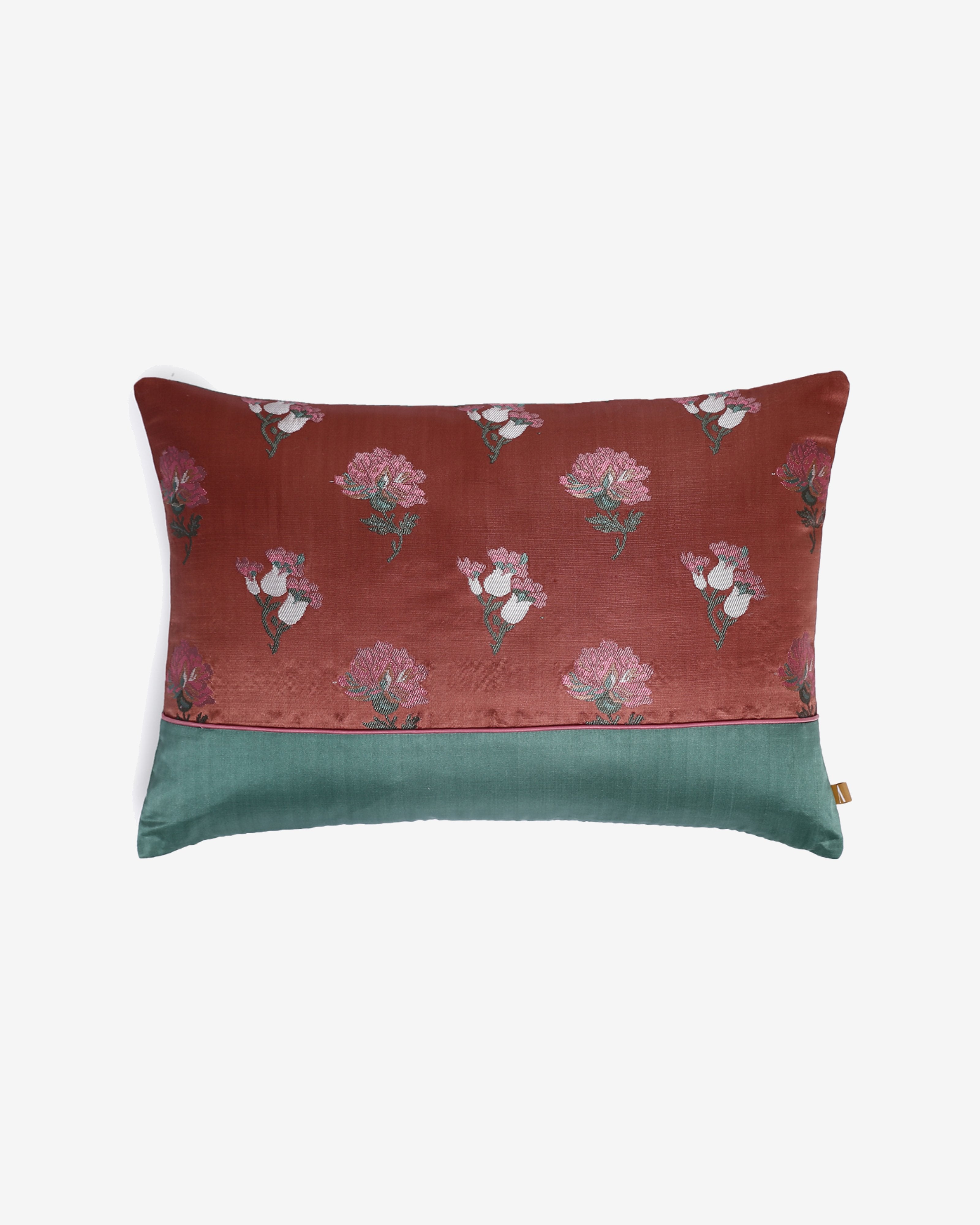 Blue Bell Banarasi Gyasar Silk Cushion Cover