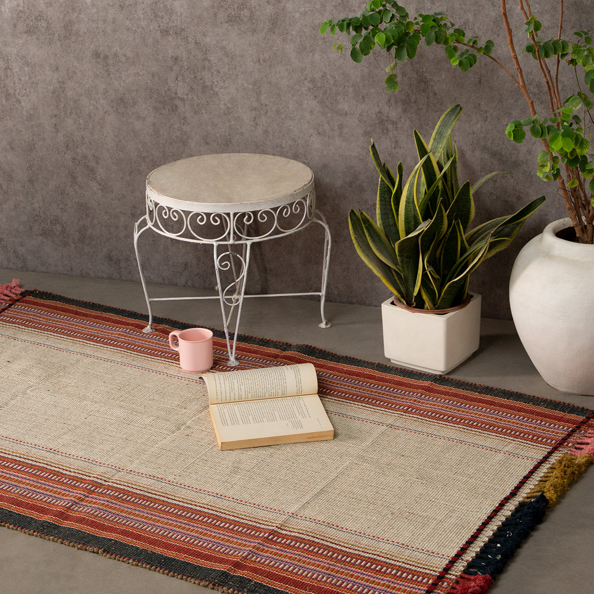 Aarav Extra Weft Woolen Rug