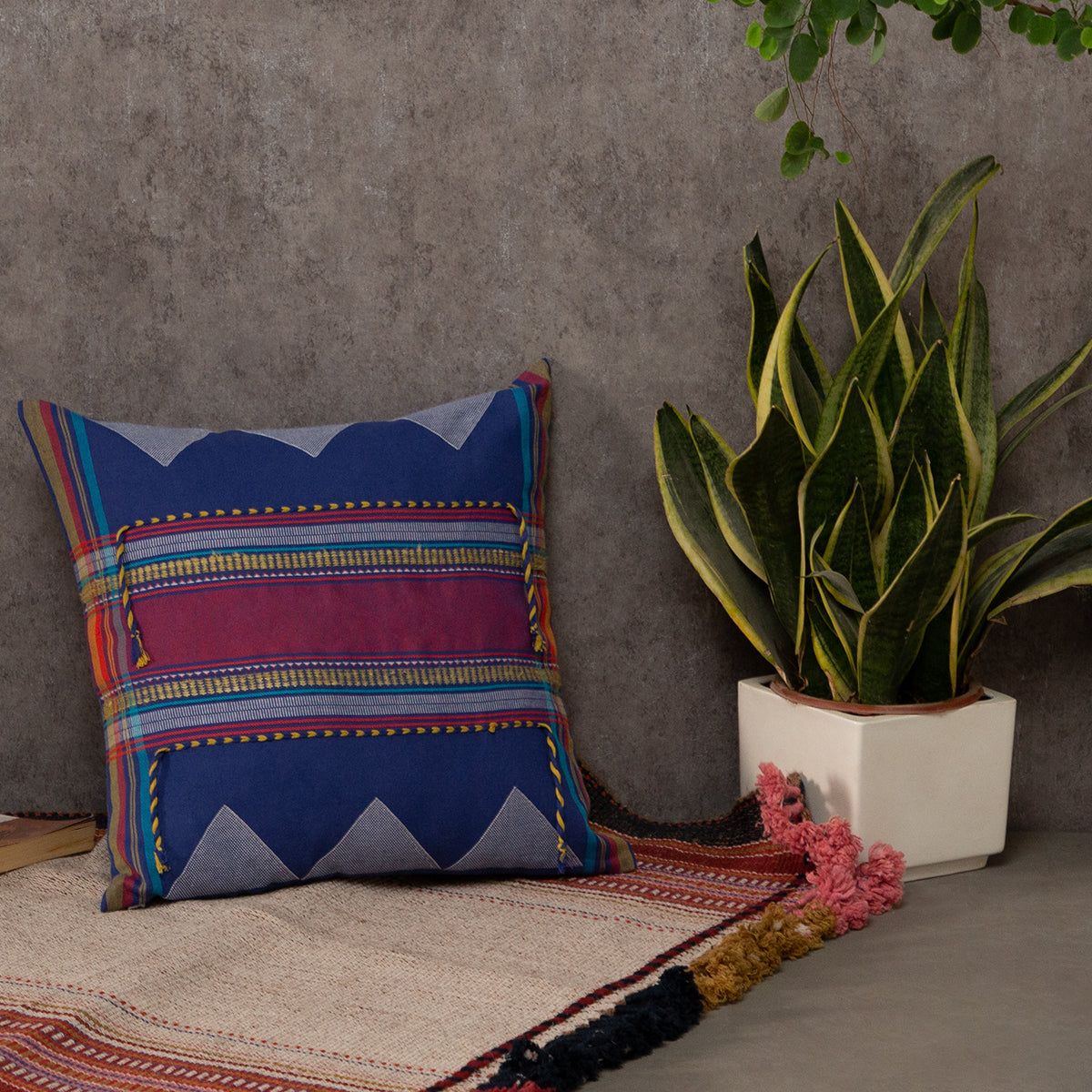 Shoda Extra Weft Cotton Cushion Cover